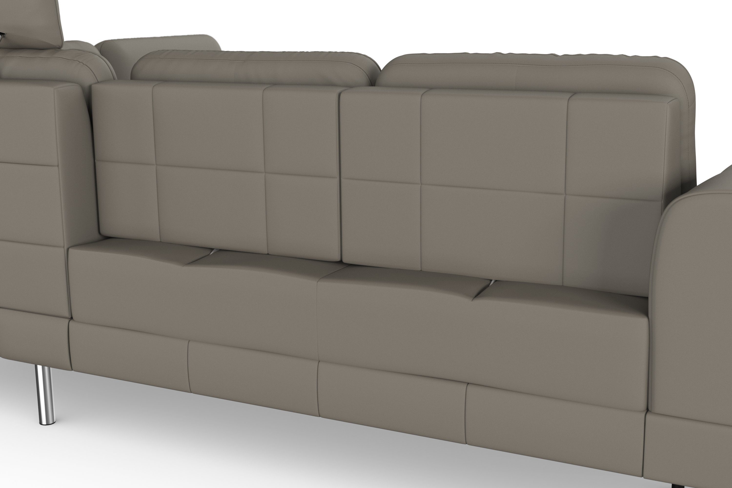 sit&more Hoekbank Bendigo L-vorm inclusief zitdiepteverstelling, bodemvrijheid 15 cm, in 2 pootkleuren
