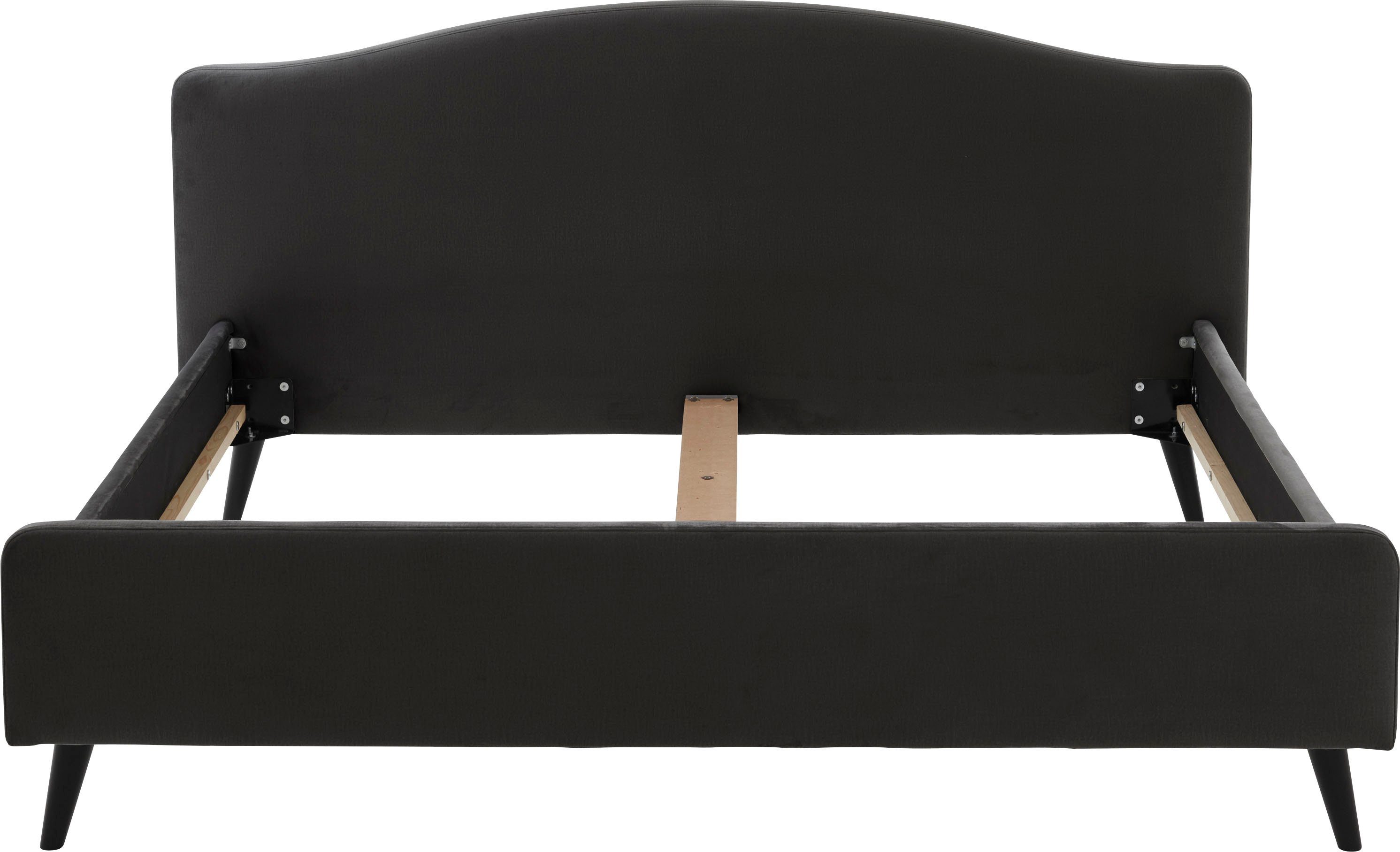 ATLANTIC home collection Gestoffeerd bed Tamiga met massief houten poten