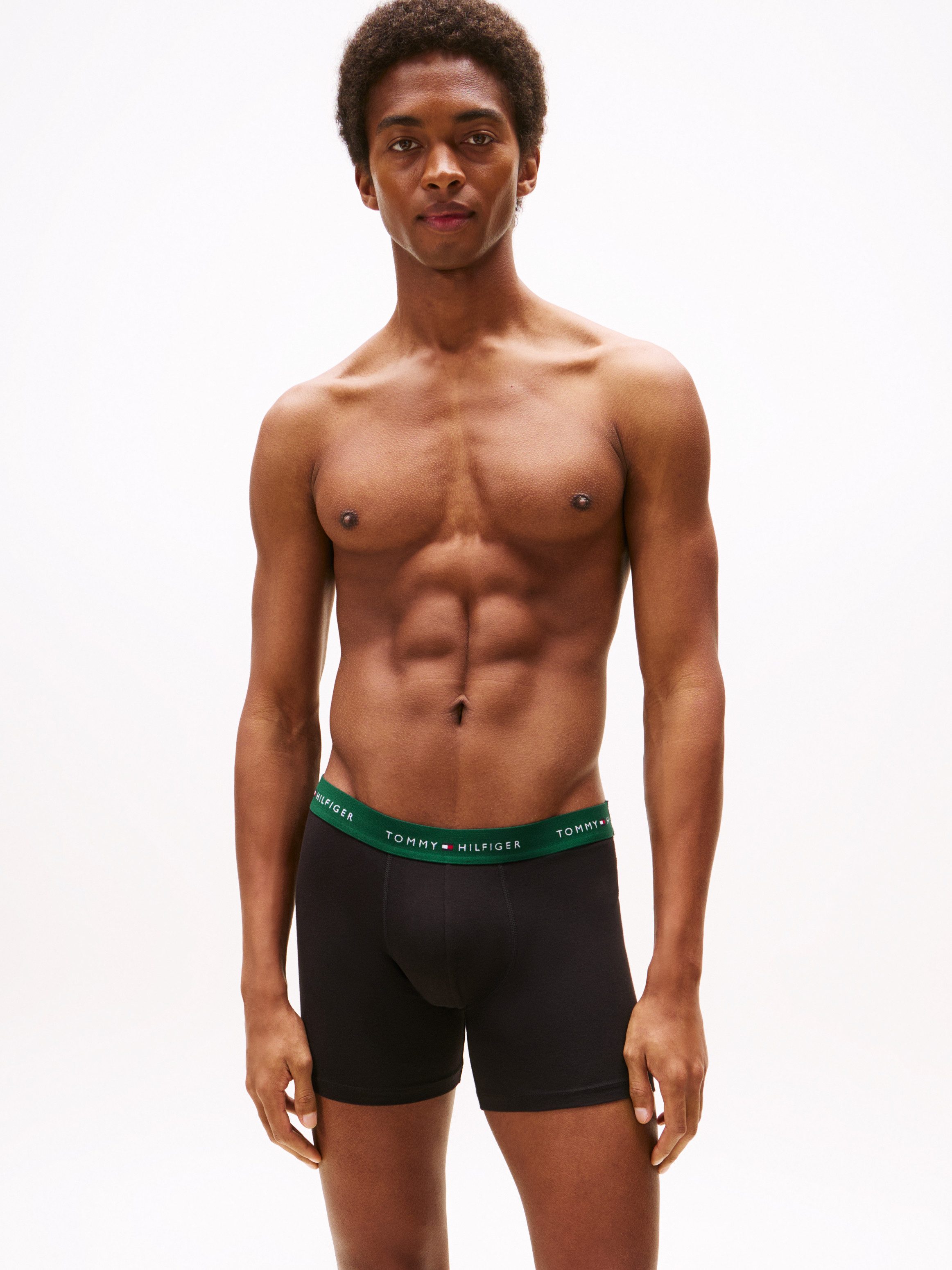 Tommy Hilfiger Underwear Boxershort 3P BOXER BRIEF WB met contrasterende logo-band (3 stuks)
