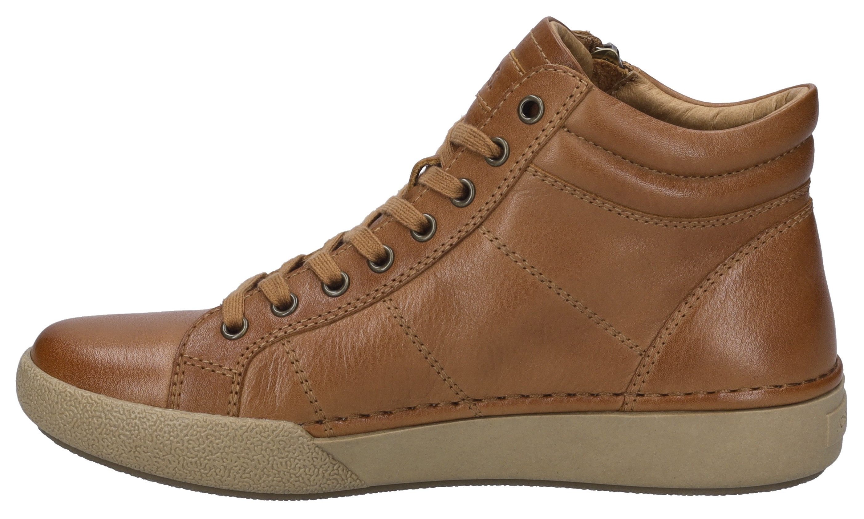 Josef Seibel Sneakers Claire 11 Veterschoenen, high top sneaker, comfortschoen met leren binnenzool
