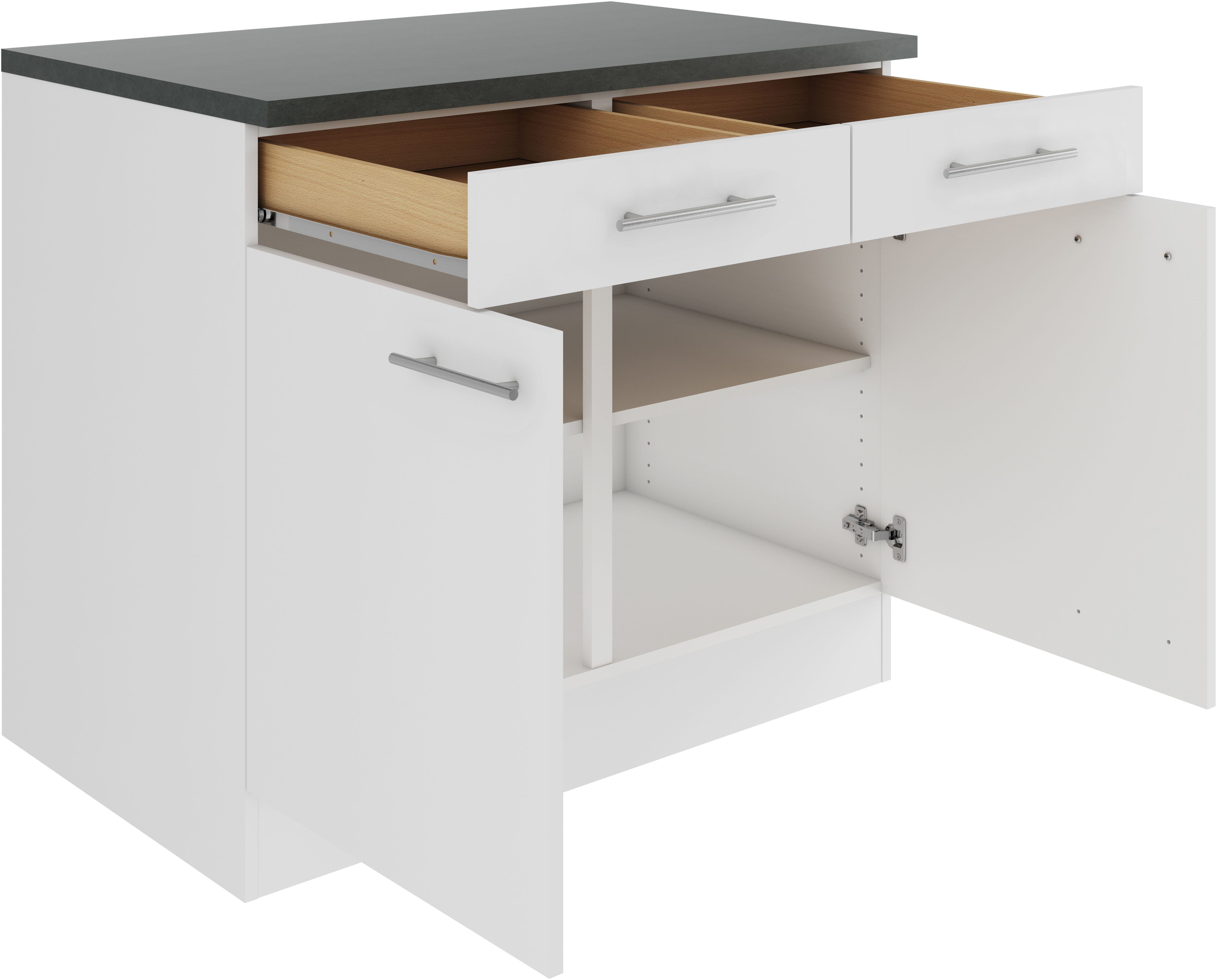 OPTIFIT Onderkast Bella Breedte 100 cm, met 2 deuren en 2 lades