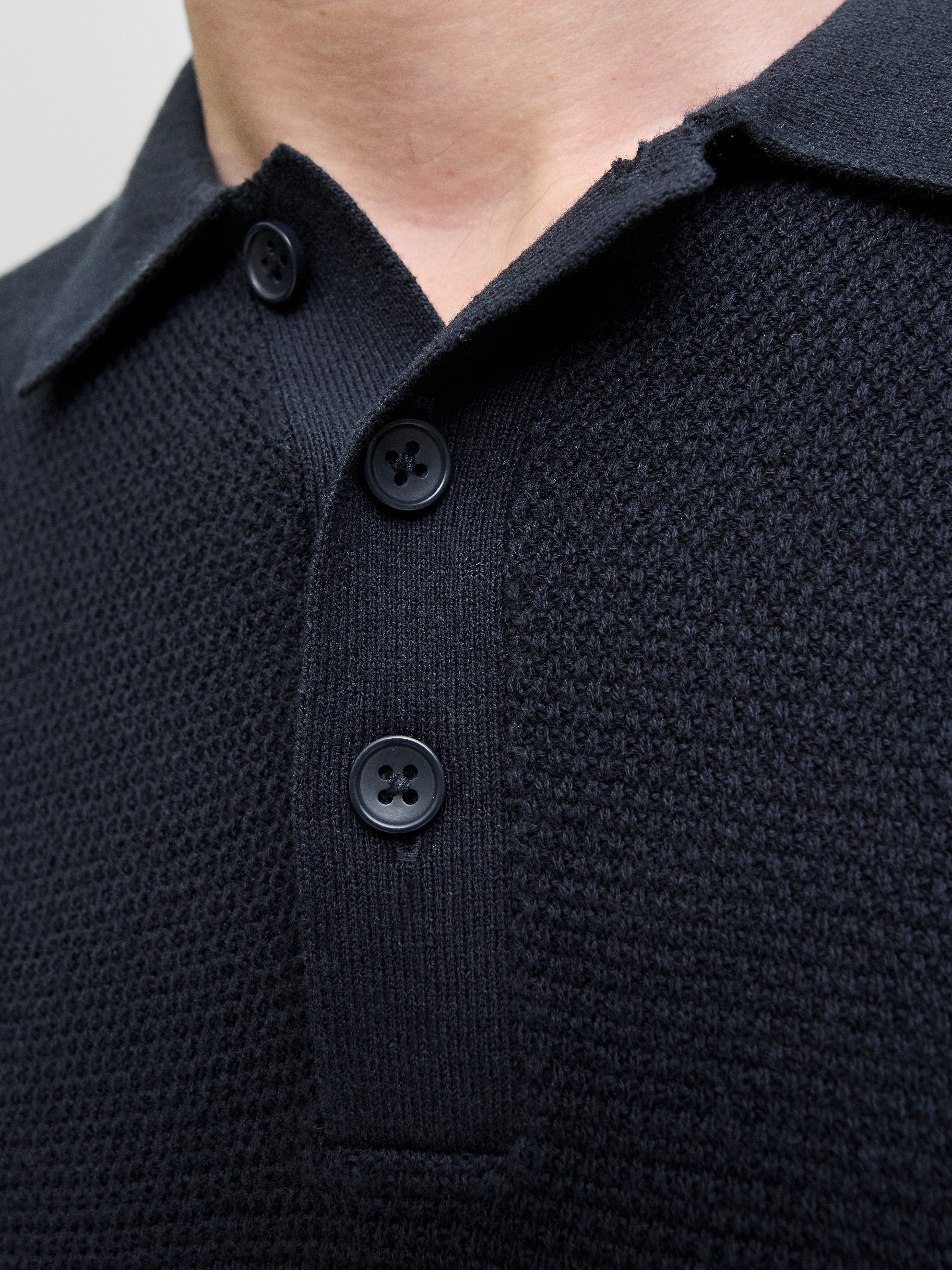 Jack & Jones Gebreide trui JJEGEORGE KNIT POLO LS SN