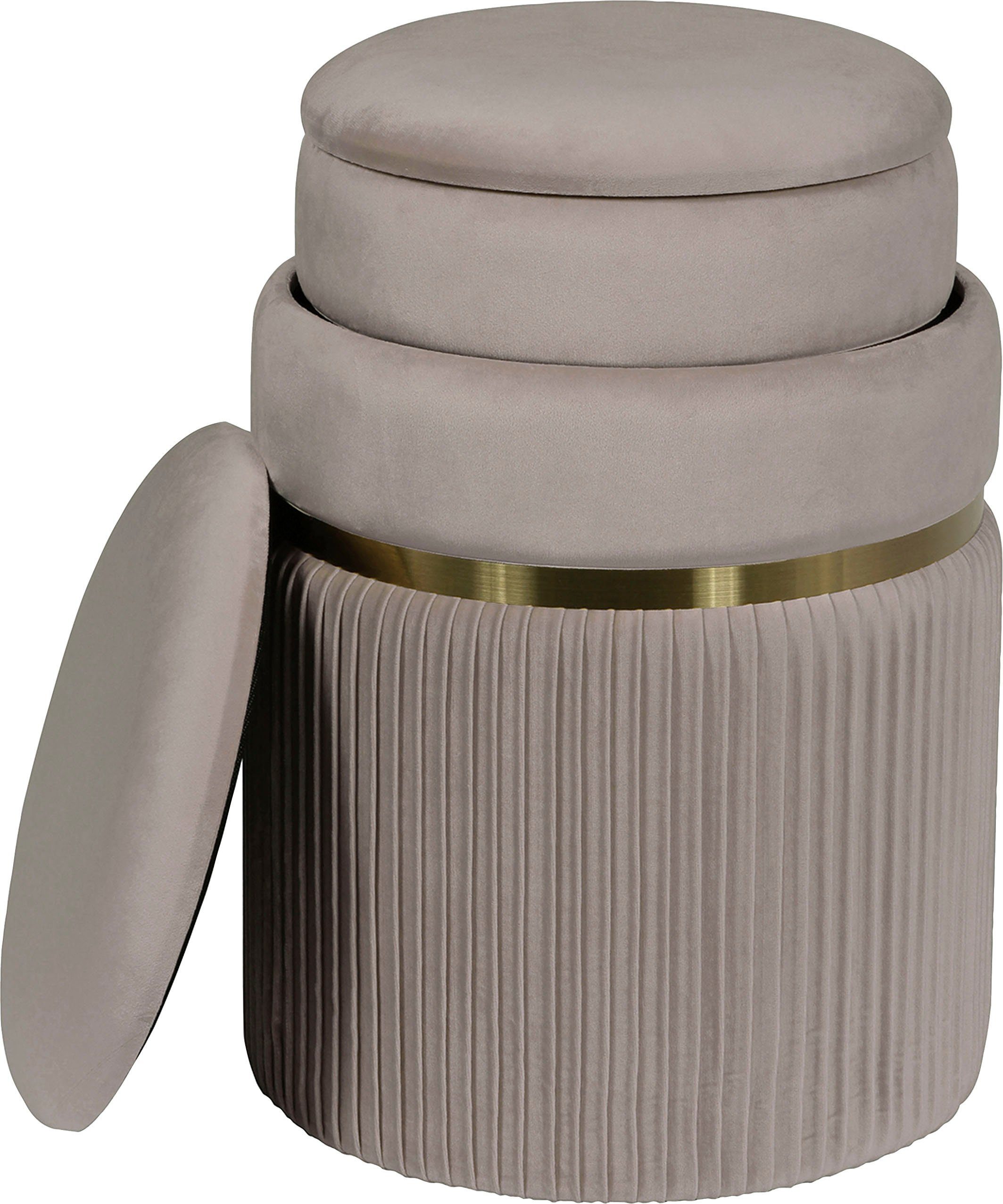 Kayoom Zithoek Kruk Zora 325 2-delige set, fluweelzachte stof bekleding, ronde elegante vorm (set, 2-delig)