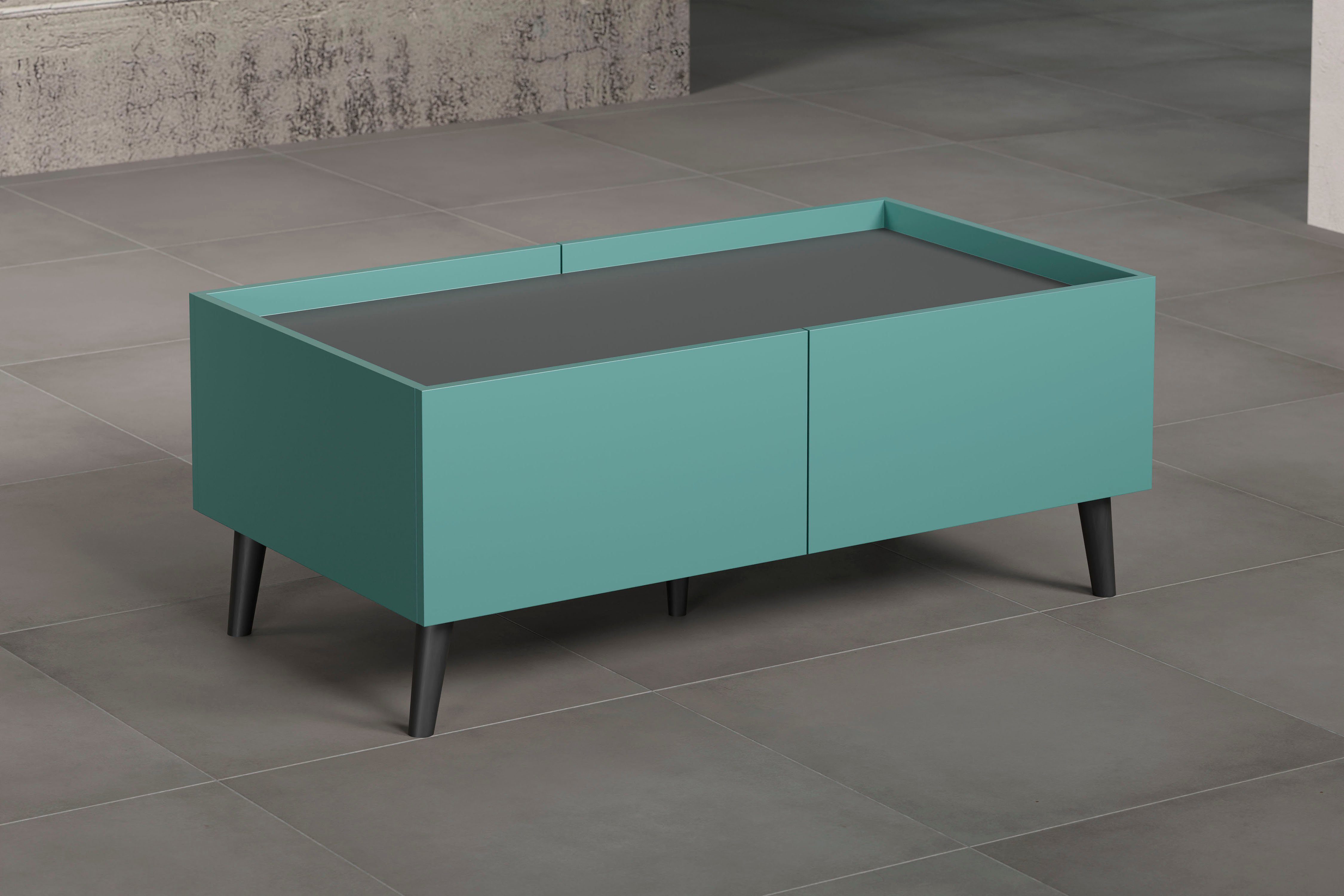 andas Salontafel Mikkeline Woonkamertafel met ingebouwde bovenplaat met 4 lades (1 stuk)
