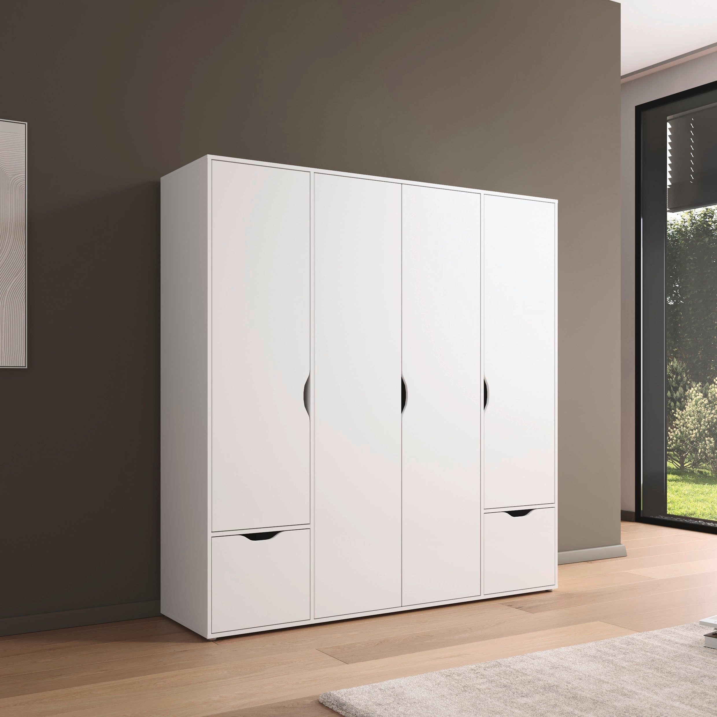 rauch Draaideurkast Kledingkast Kast Garderobe Wasmand NARAI met Laden Greefaansluitingen voor een greeploze look TOPSELLER MADE IN GERMANY