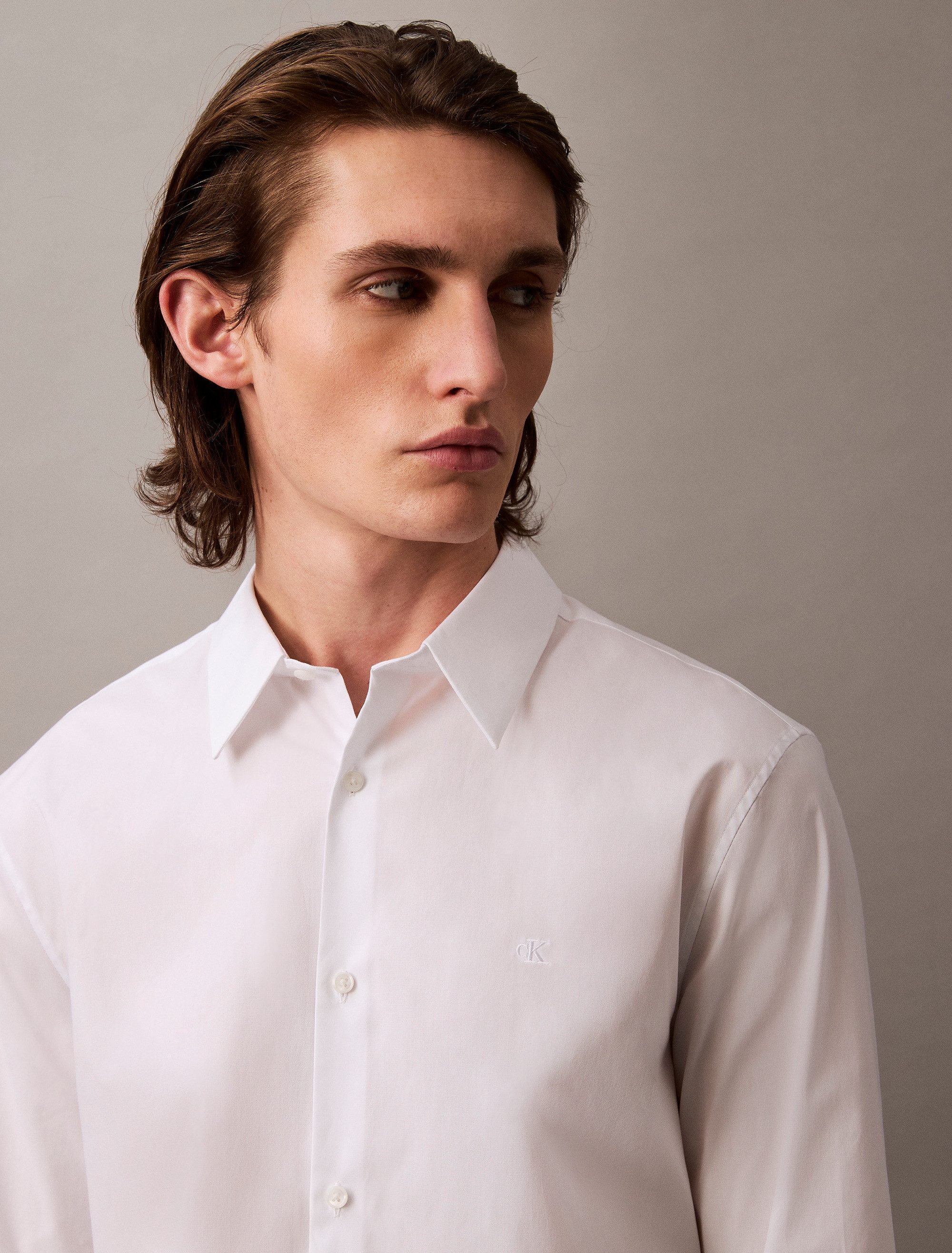 Calvin Klein Overhemd met lange mouwen LS SOLID STRETCH SLIM SHIRT
