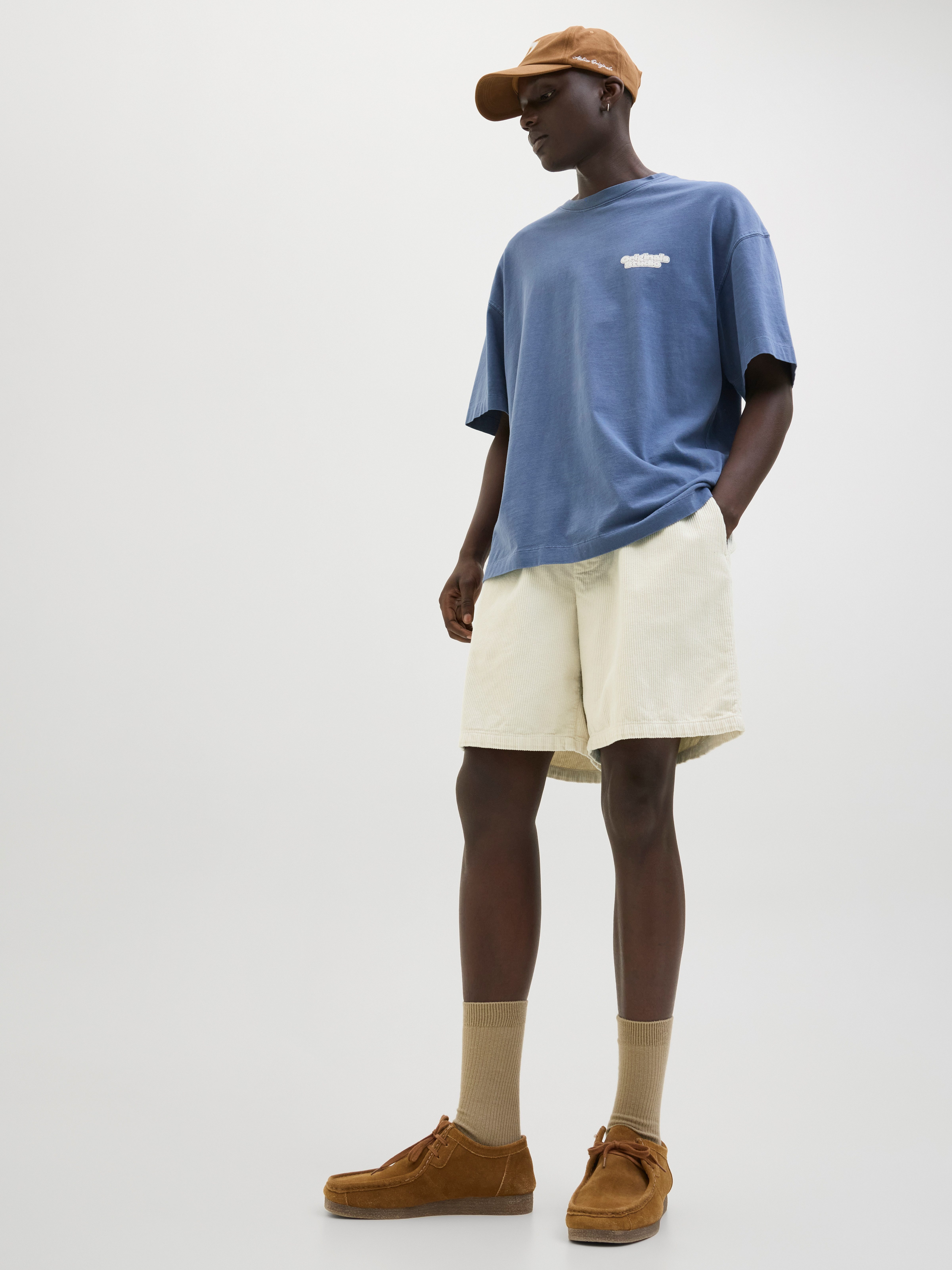 Jack & Jones Joggingbroek JPSTBILL CORDUROY JOGGER SHORTS SRT SN