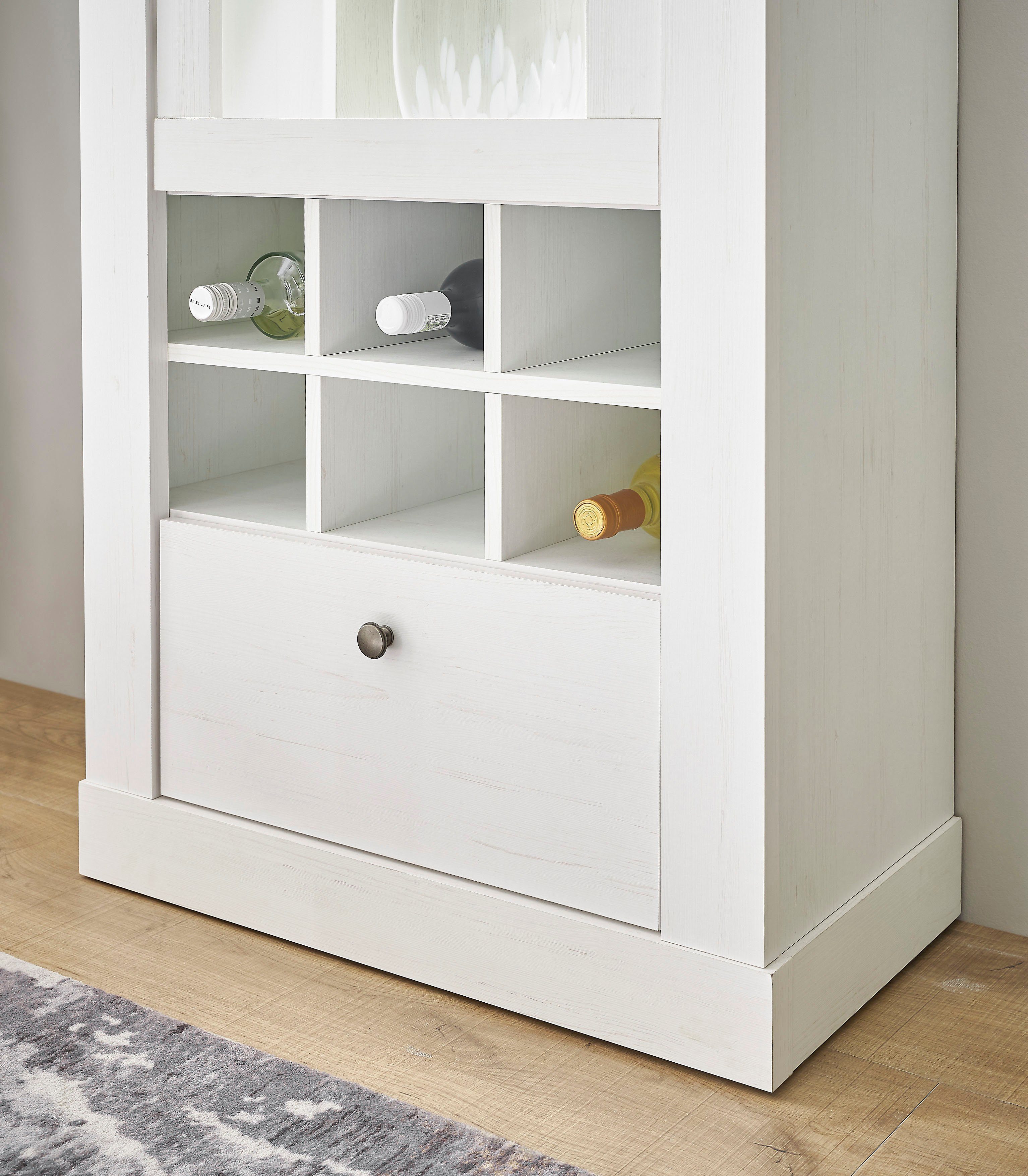Home affaire Wandmeubel Ravenna in romantische landelijke stijl, grepen van metaal, soft-closefunctie (4-delig)