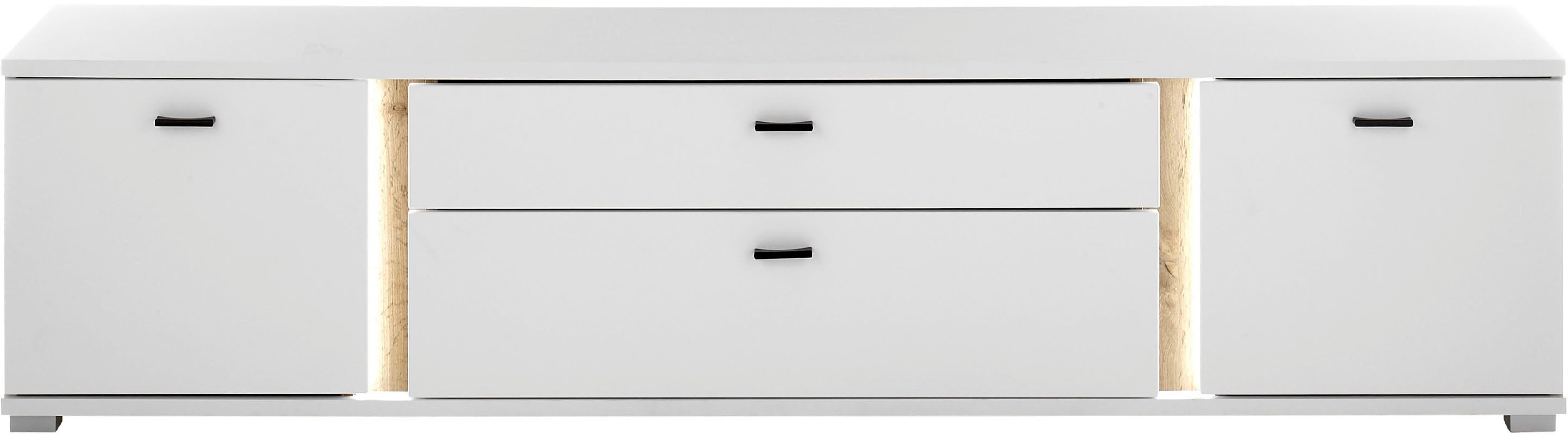 INOSIGN Tv-meubel Long Island in moderne trendkleur, inclusief verticale verlichting, breedte 200 cm (1 stuk)