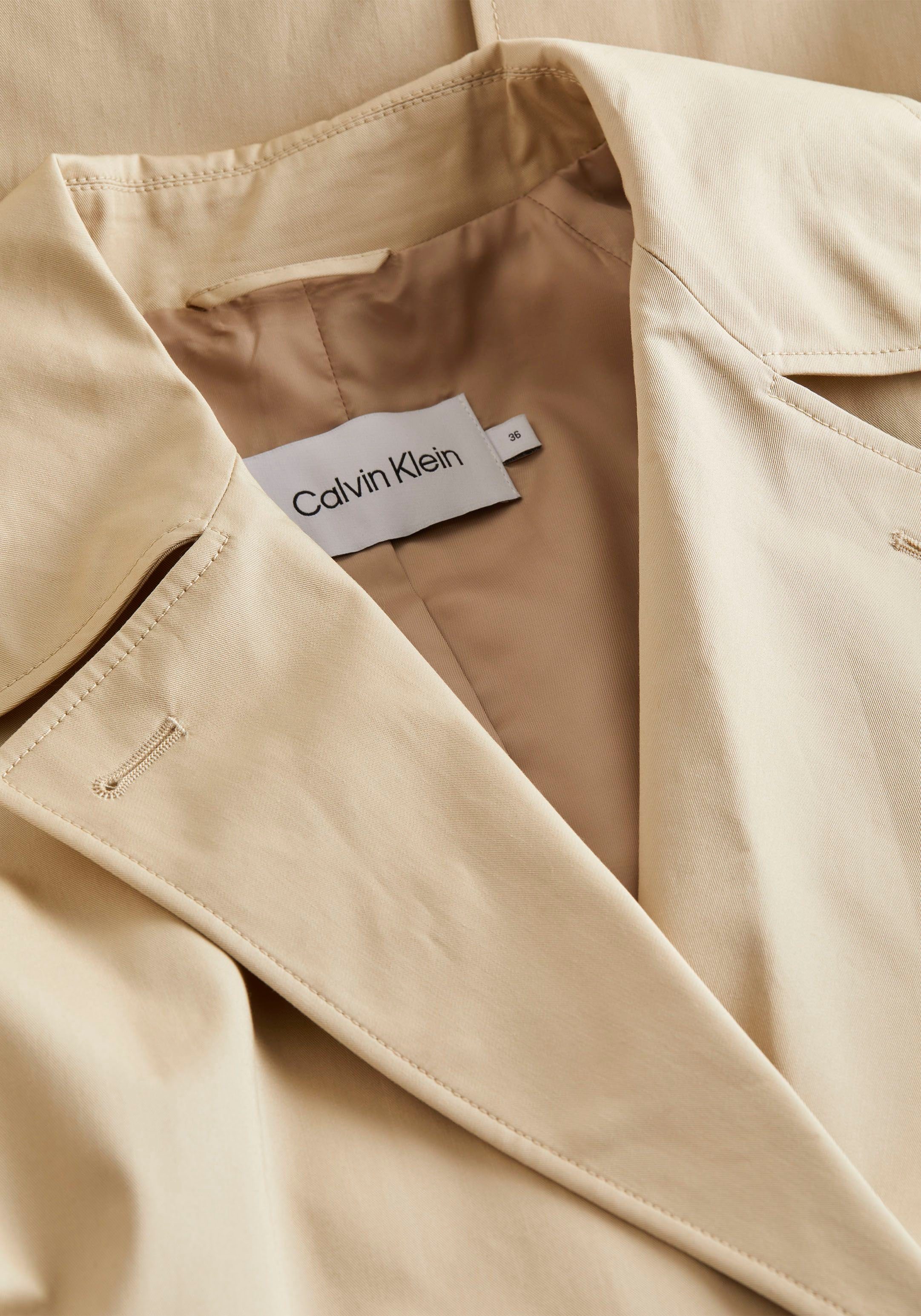 Calvin Klein Outdoorjack ESSENTIAL TRENCH COAT (set, 2 stuks, Met riem)