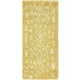 myflair moebel  accessoires hoogpolige loper temara shag tapijtloper, geweven, scandi design, ideaal in de hal  slaapkamer geel