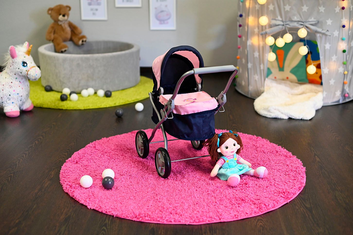 Knorrtoys® Poppenwagen Mini Lili - princess blue