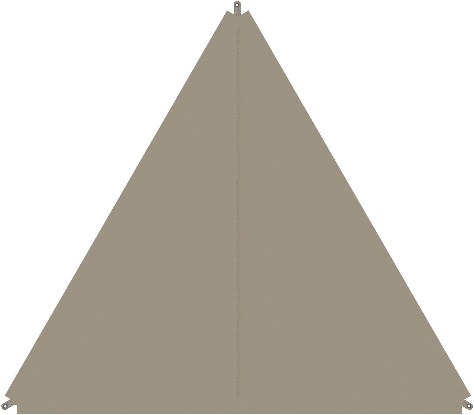 BENT Schaduwdoek TC-zip-Protect canvas single zonneschermen bruin