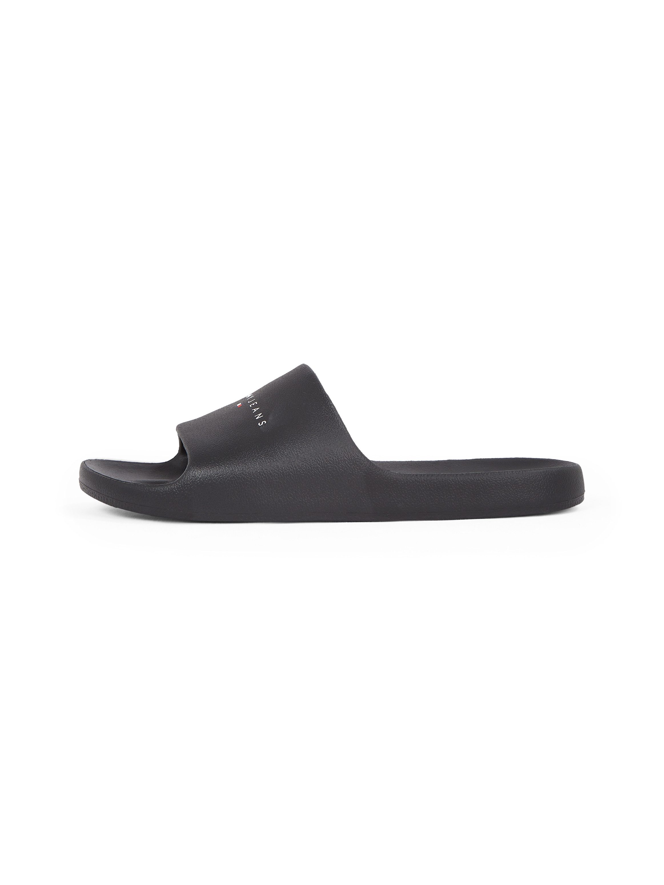 TOMMY JEANS Slippers TJM BASIC SANDAL , instapschoen, zomerschoen, comfort-schoen met logo-opdruk
