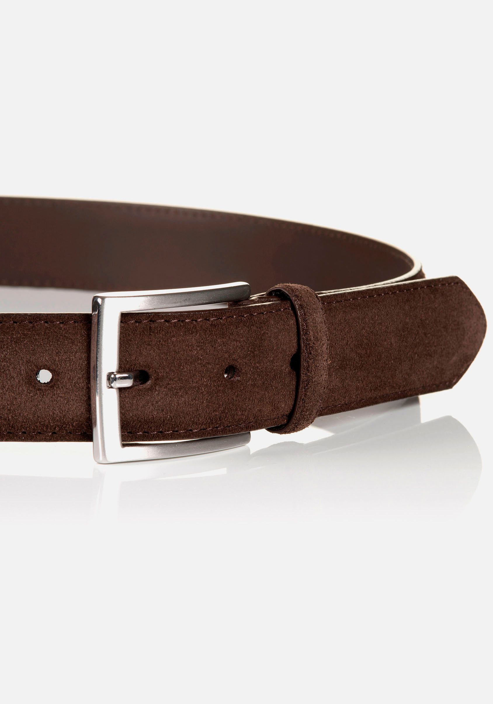 MONTI Leren riem 3,5 cm breed, business-casual, suede, inkortbaar