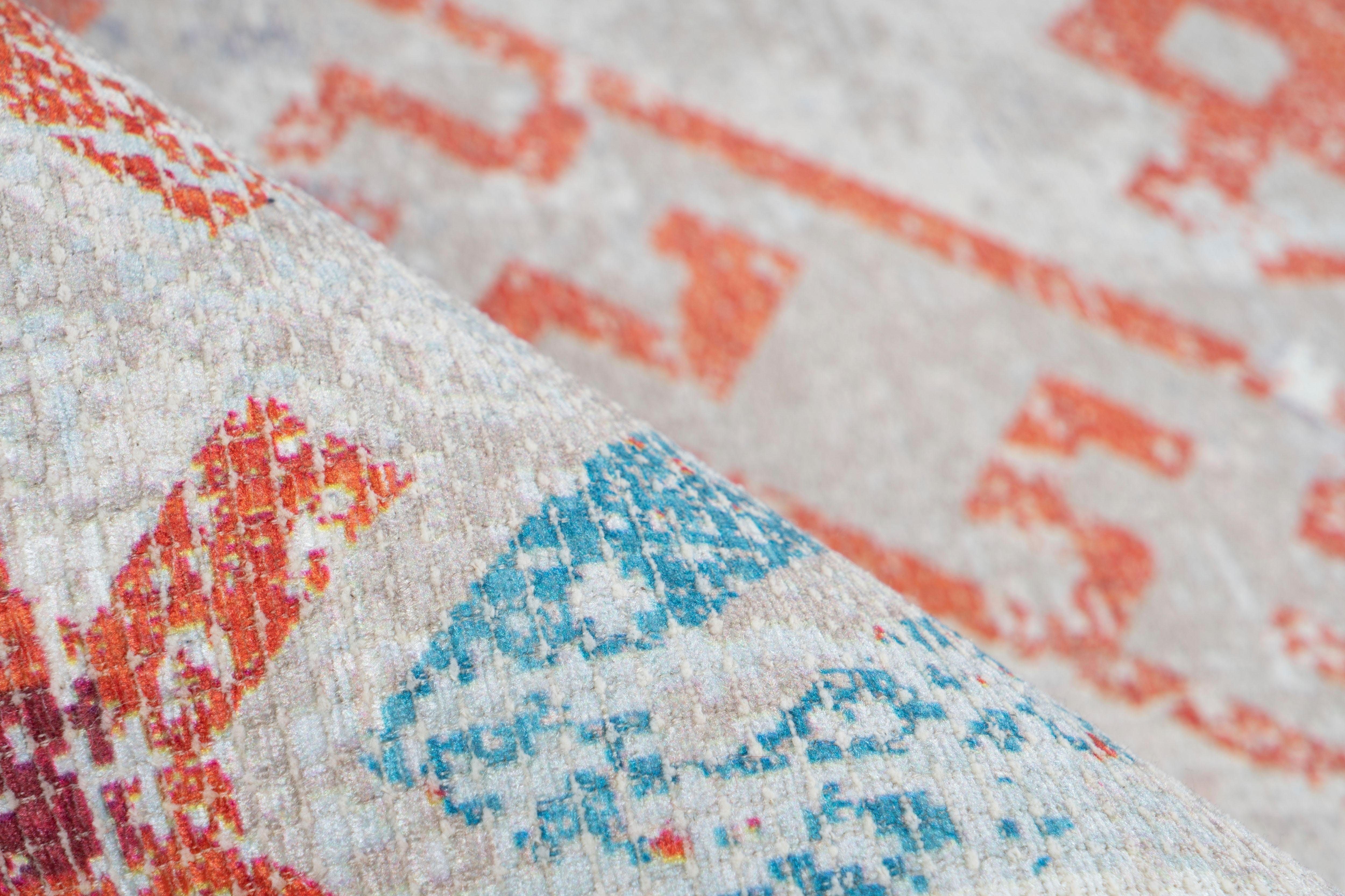 my home Vloerkleed Ruben Vintage, stijlvolle glans, plat vloerkleed, multicolour, zacht
