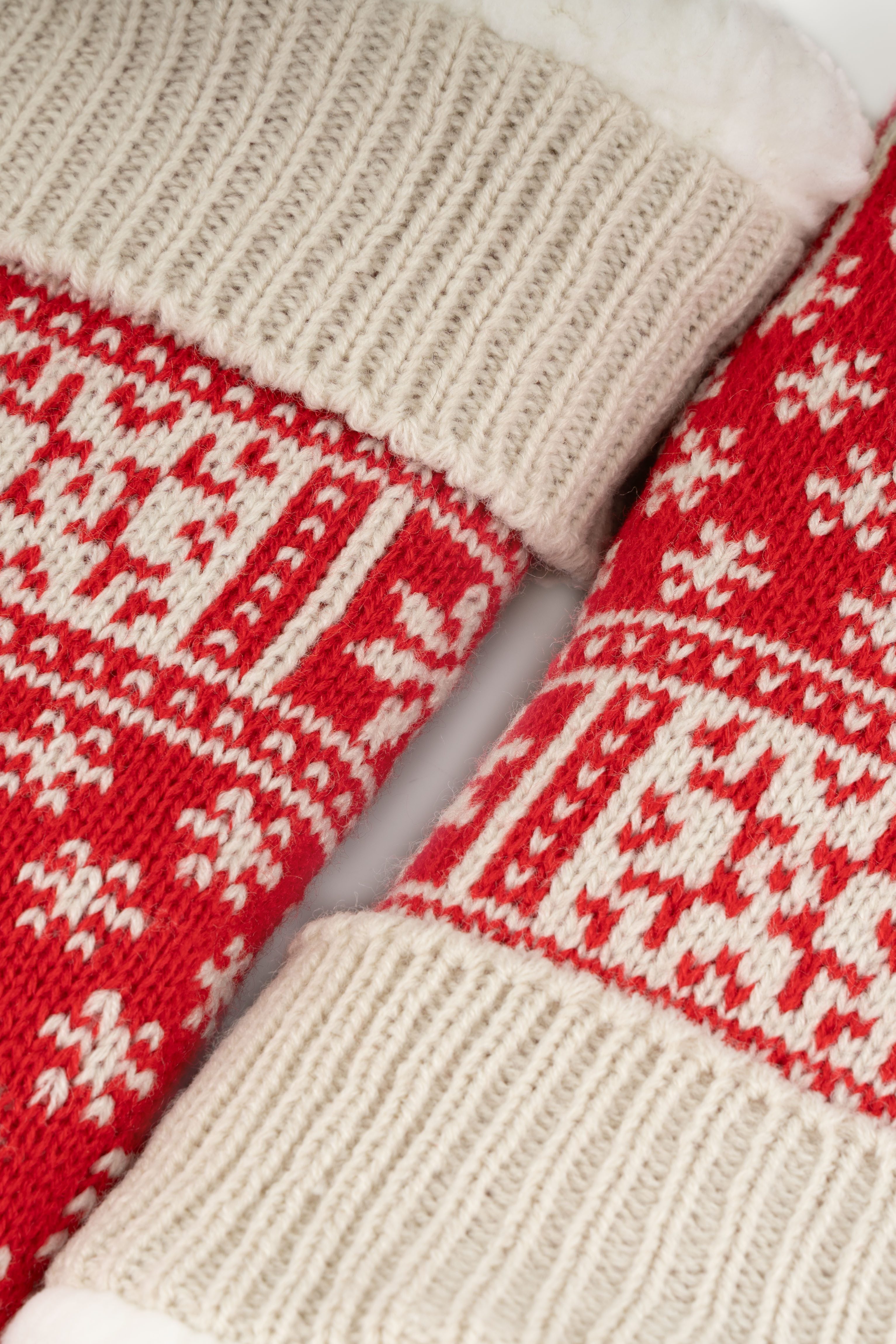 Capelli New York Sokken Huissok red combo slipvast, fijnbreisel, warm gevoerd (1 paar)