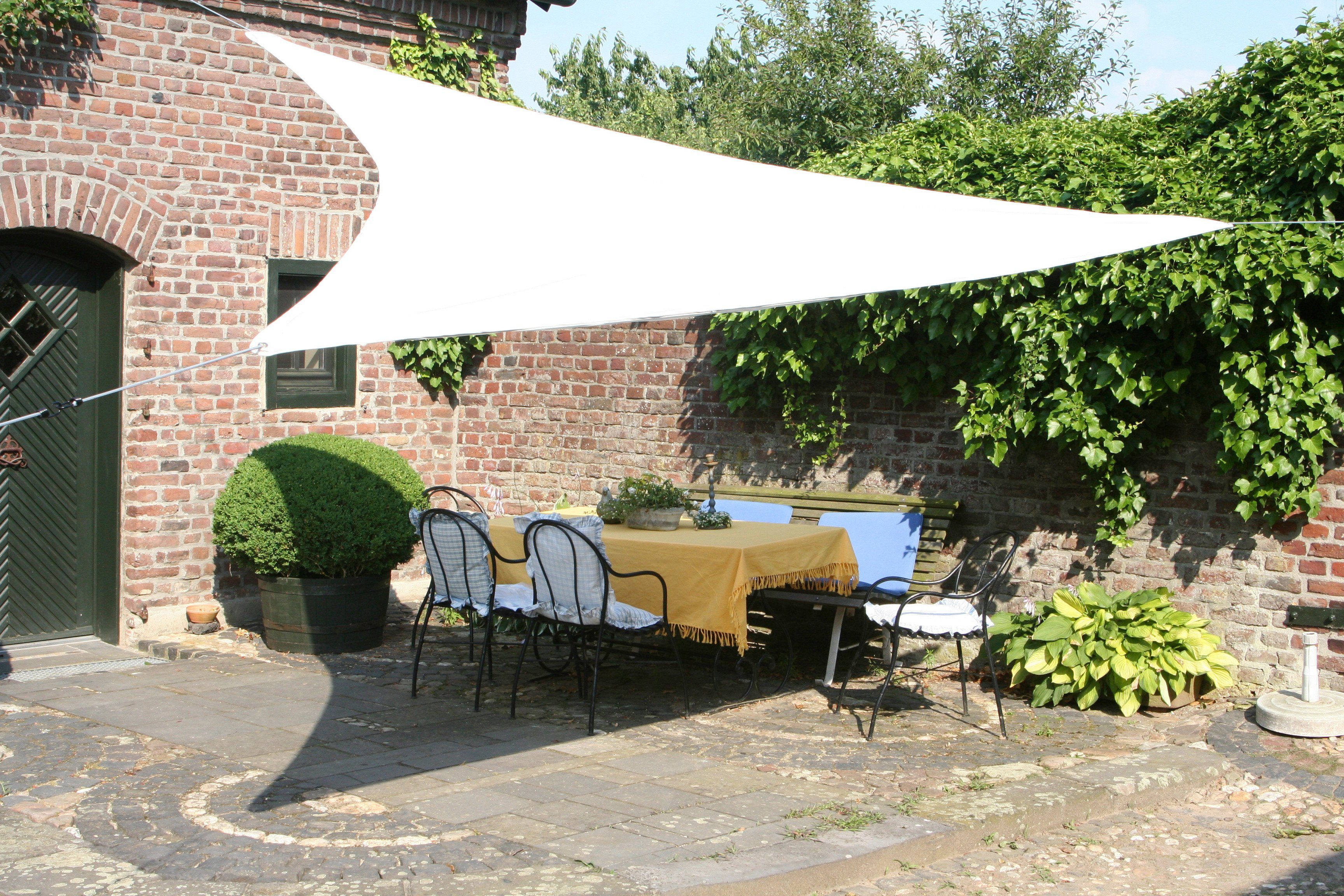 Floracord Schaduwdoek Driehoek B: 360 cm, wit zonneschermen