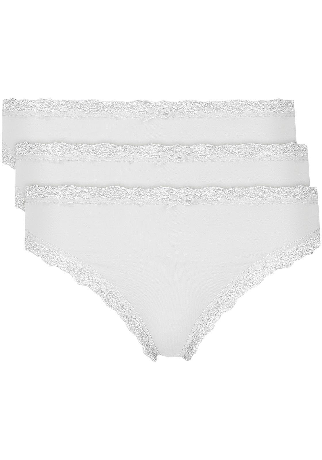 Nina Von C. Jazzpants "Cosy" met delicate kantversiering (Set van 3)