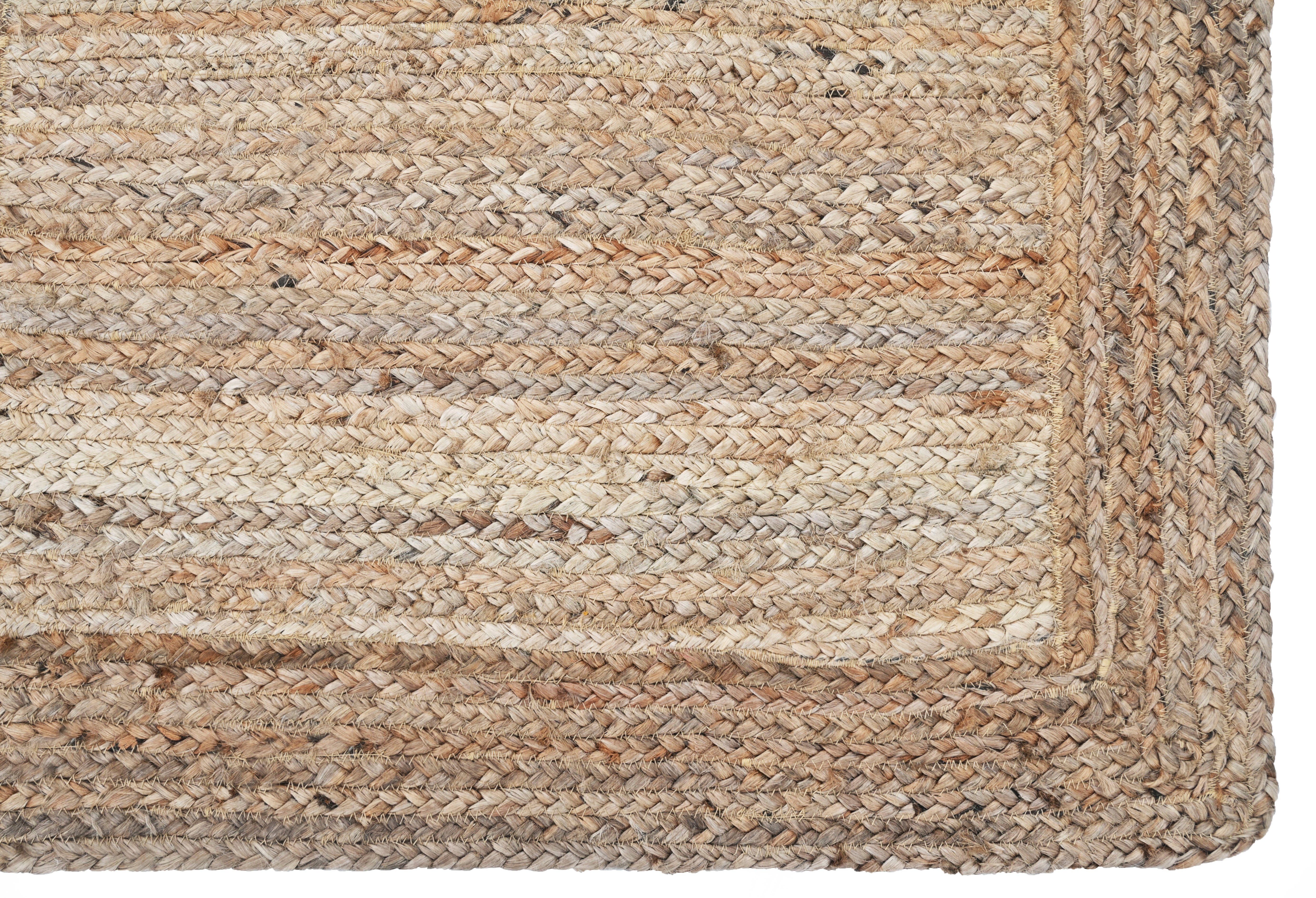 Guido Maria Kretschmer Home&Living Vloerkleed Melati, van 100% jute, natuurlijke vezels Natuurproduct, ruit met randdessin, woonkamer, slaapkamer, eetkamer