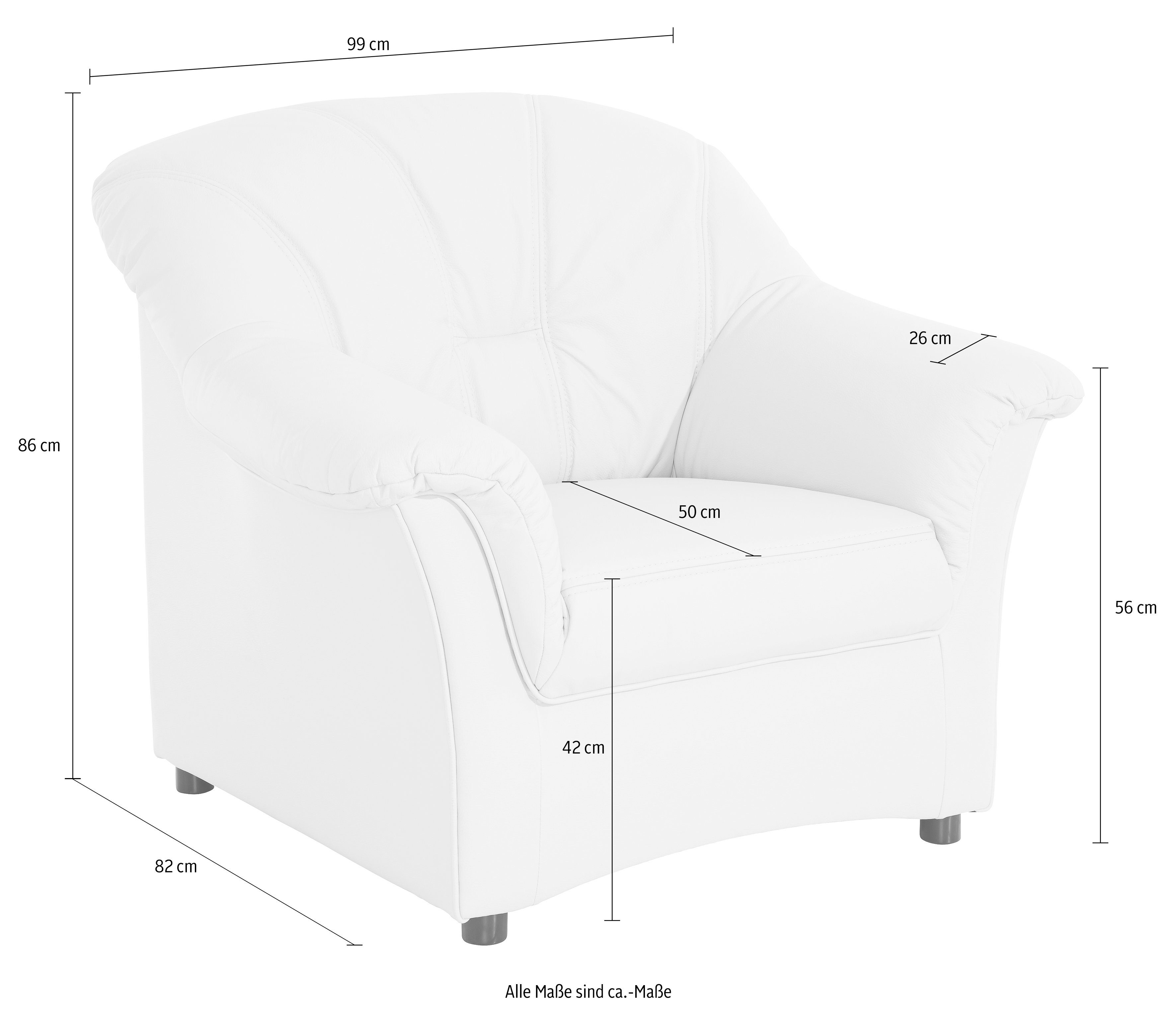 DOMO collection Fauteuil Flores naar keuze met binnenvering (niet bij microvezel primabelle®-structuur)