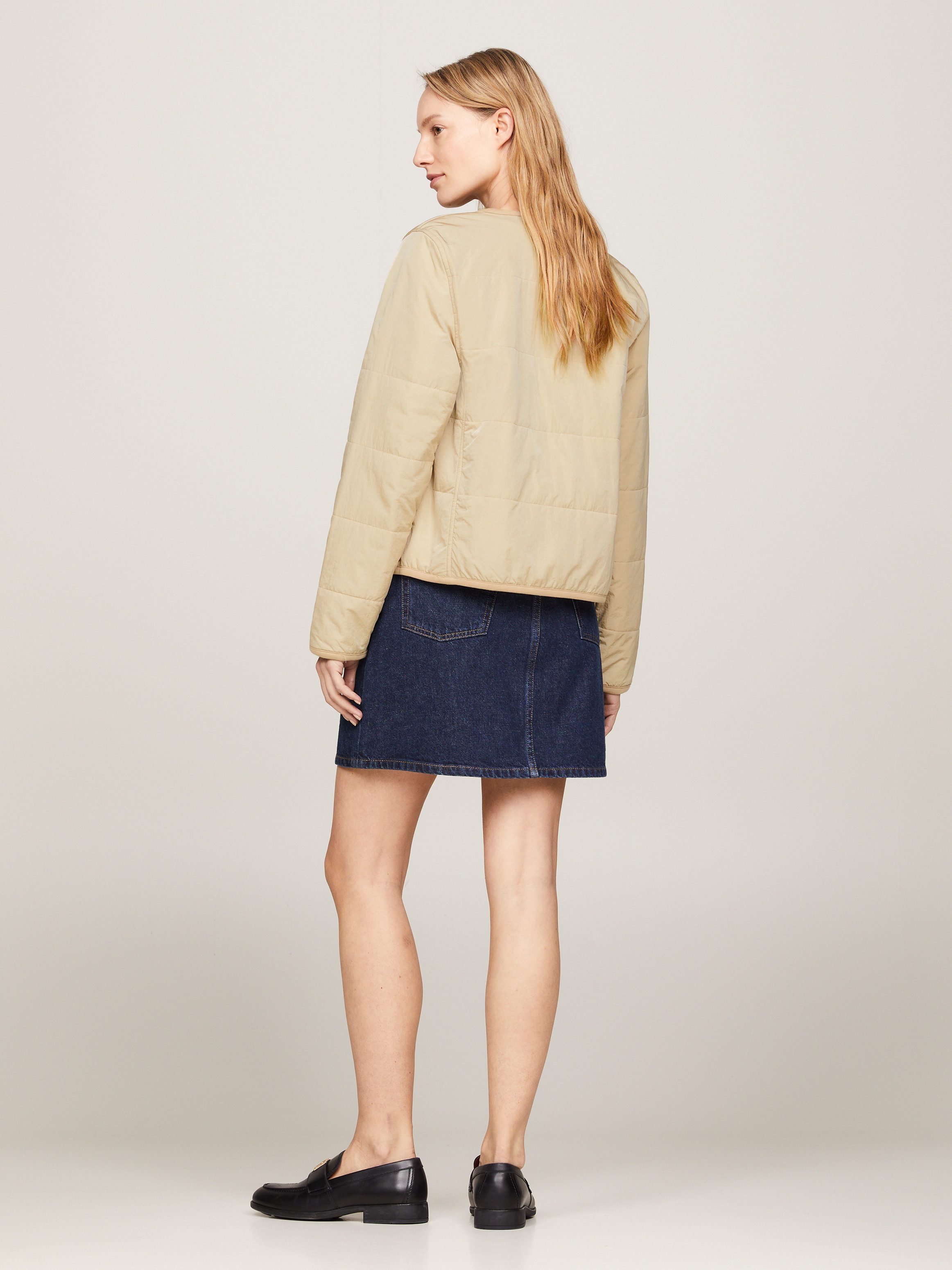 Tommy Hilfiger Gewatteerde jas JERSEY LINED JACKET met tommy jeans-merklabel