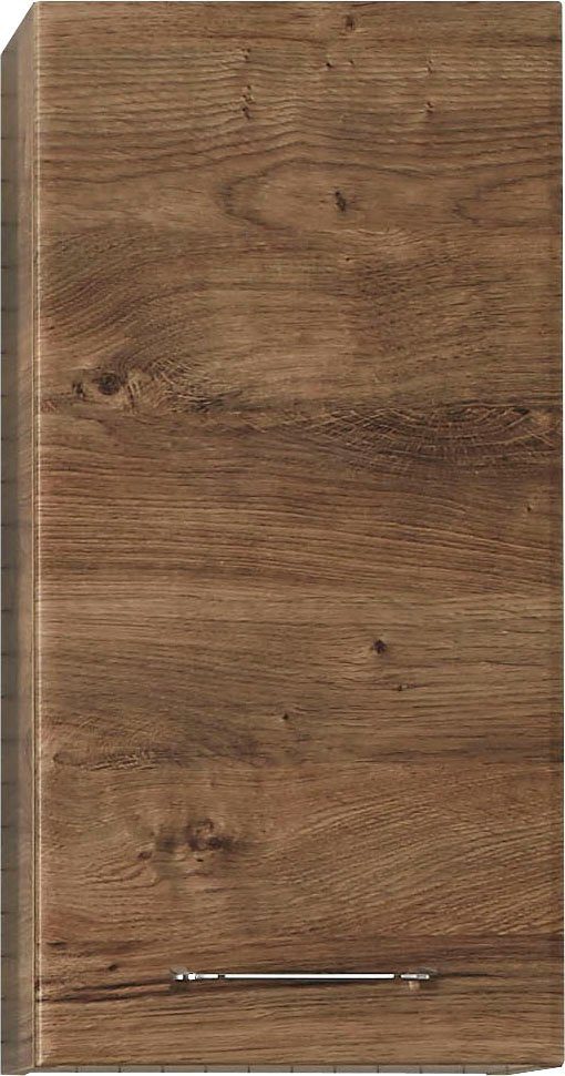 Saphir Hangend kastje Quickset wand-badkast 35 cm breed met 1 deur, 2 legplanken Badkamer-hangend kastje inclusief deurdemper, grepen in glanzend chroom