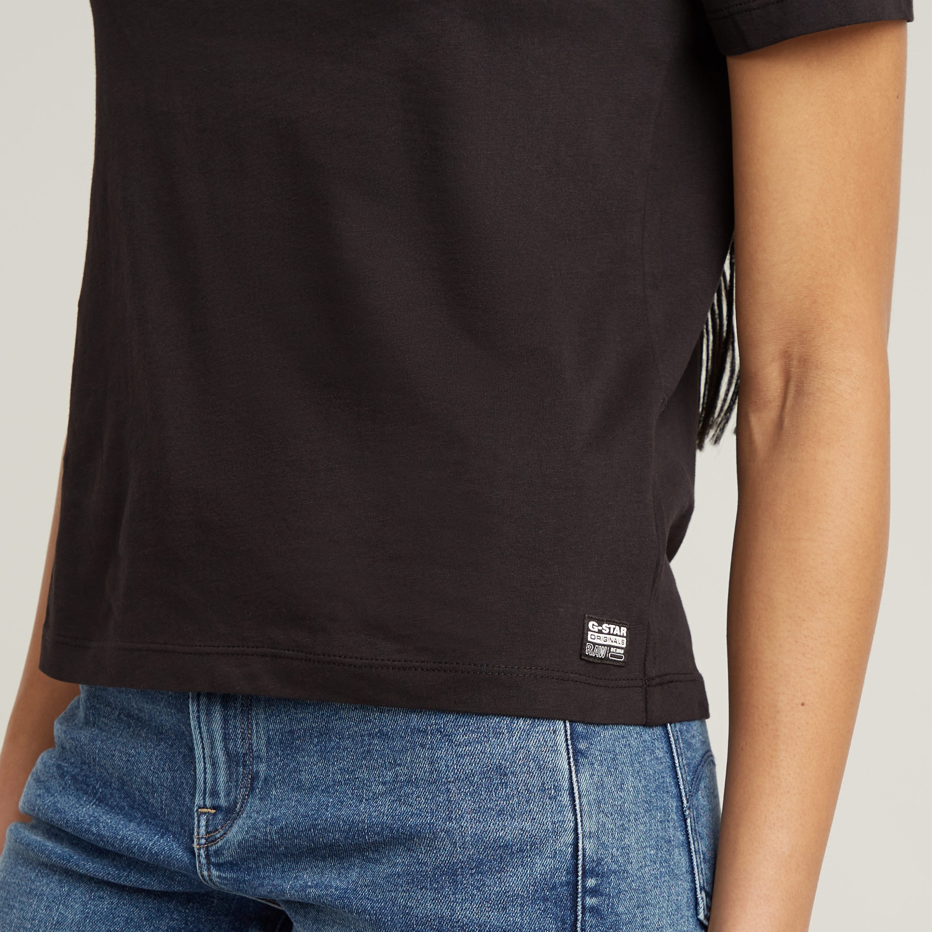 G-Star RAW T-shirt G-Script Shiny R met ton-in-ton opdruk
