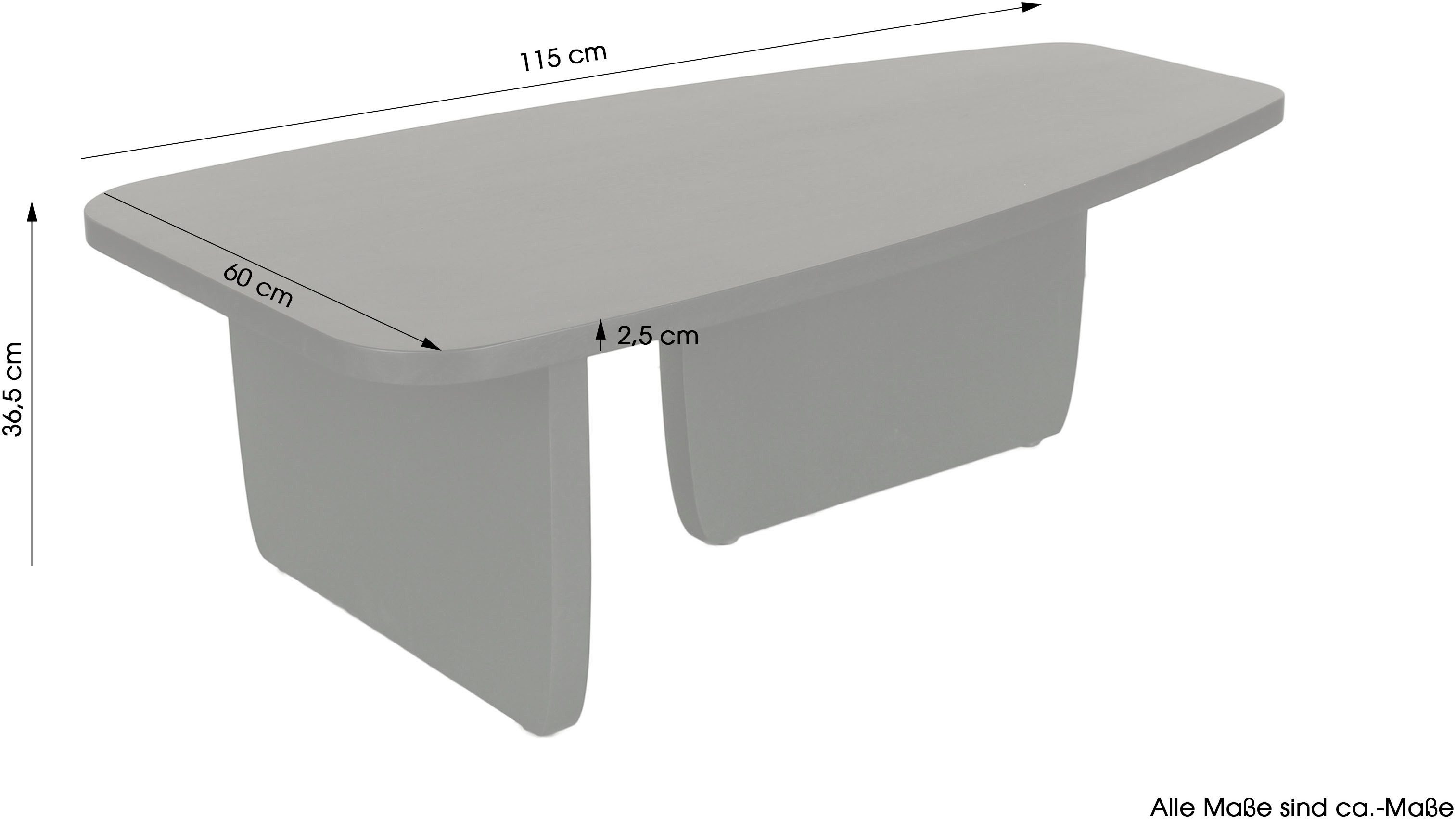 byLIVING Salontafel BOLT Vrijvorm tafel in zwart gelakt acaciahout, 25mm tafelblad (1 stuk)