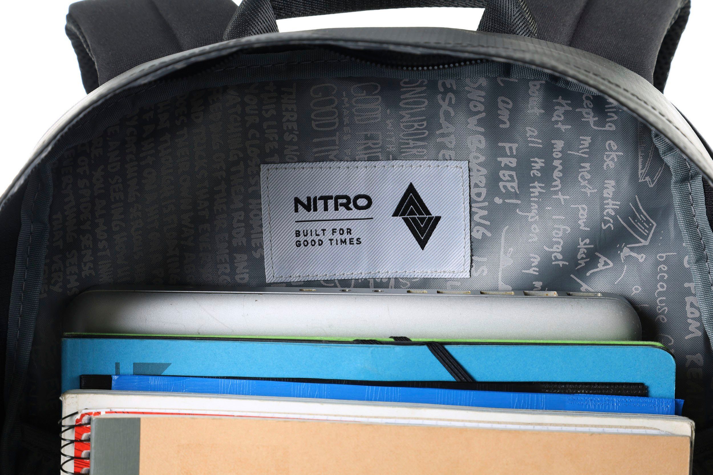 NITRO Vrijetijdsrugzak Urban Plus Daypack, streetpack in retro-stijl, alledaagse rugzak, schoolrugzak