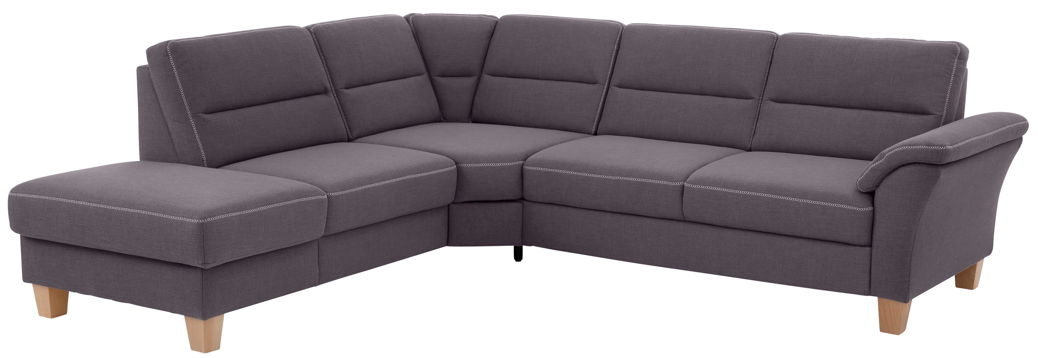 Home affaire Hoekbank Soleo L-model comfortabel door trapezehoek met relaxfunctie, ook met slaapfunctie