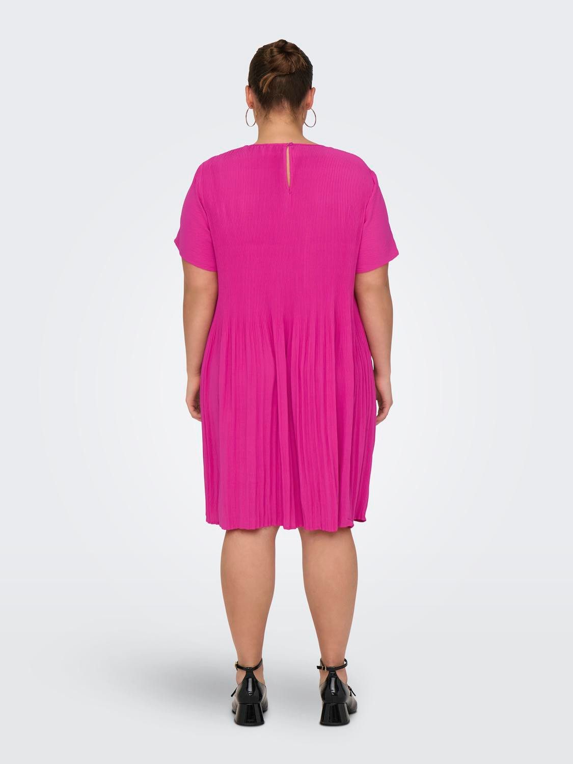 ONLY CARMAKOMA Mini-jurk CARBADOTTE S/S BLK DRESS WVN (#BEZUG!)