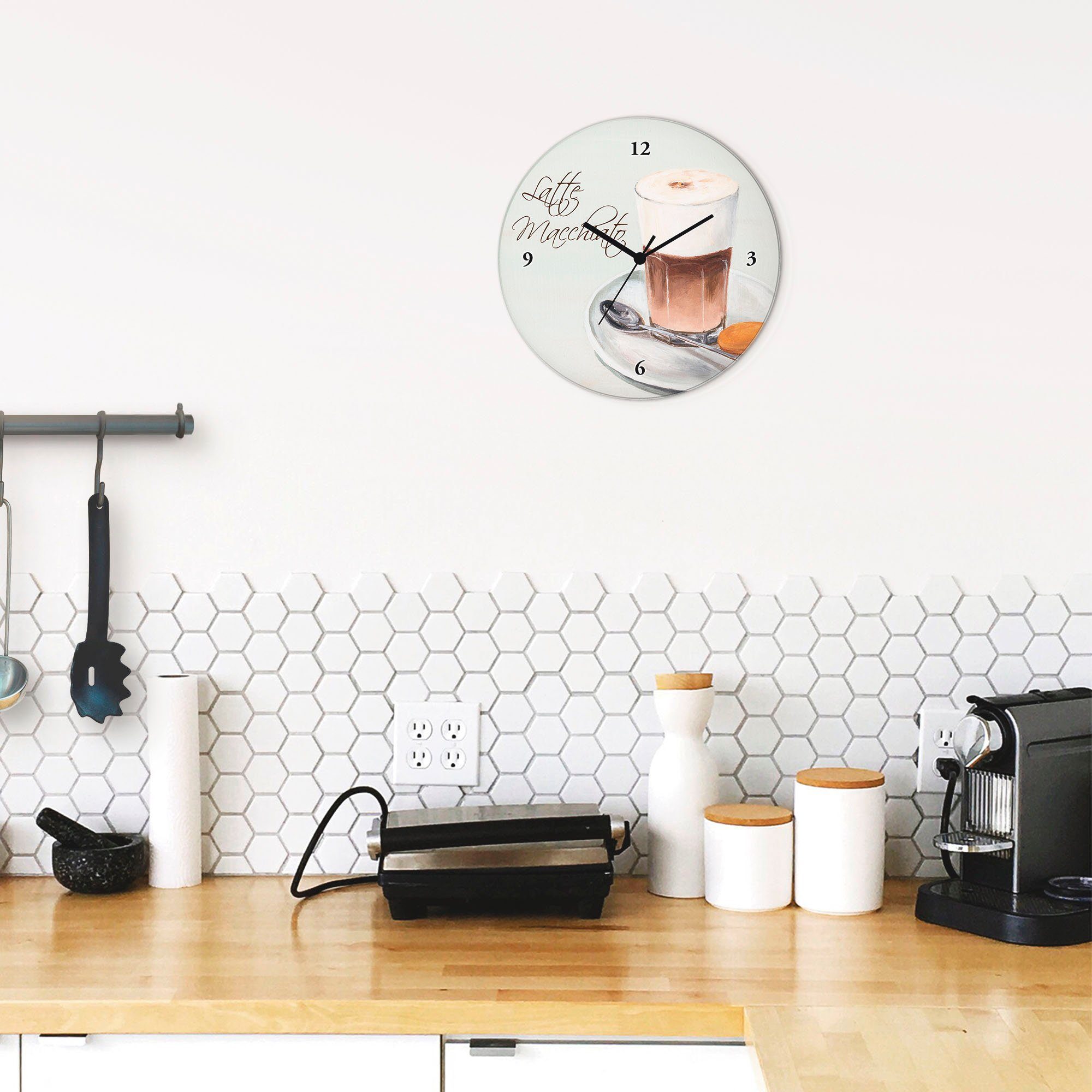 Artland Wandklok Latte macchiato optioneel verkrijgbaar met kwarts- of radiografisch uurwerk, geruisloos zonder tikkend geluid
