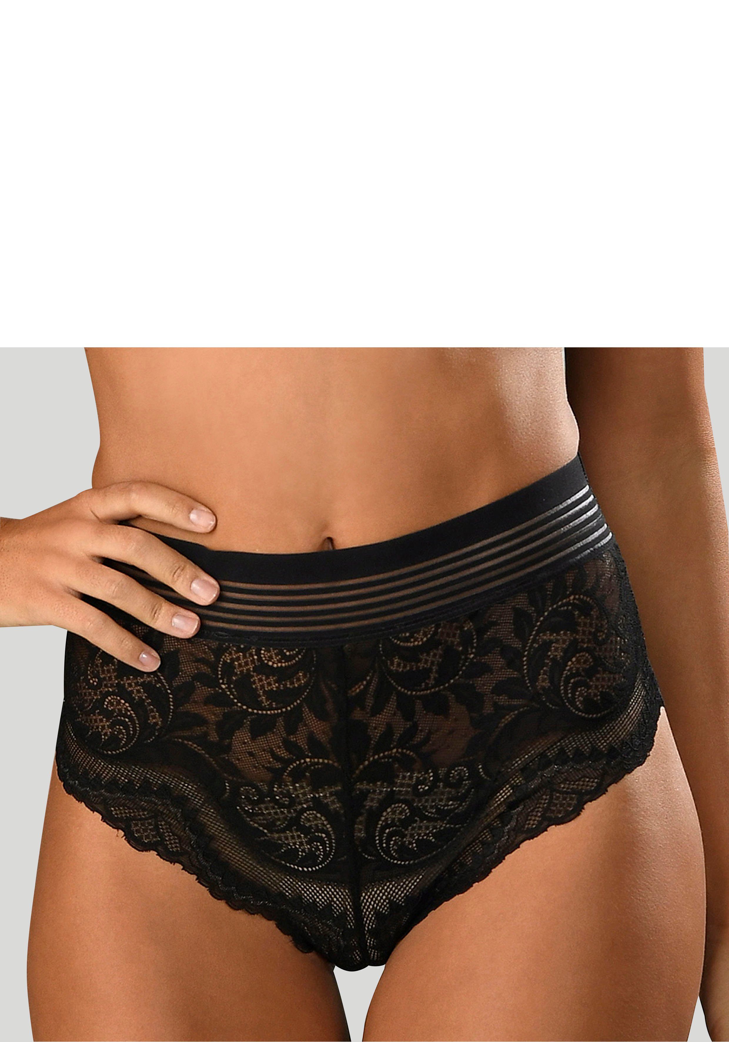 petite fleur gold High-waist-slip met elegante kant