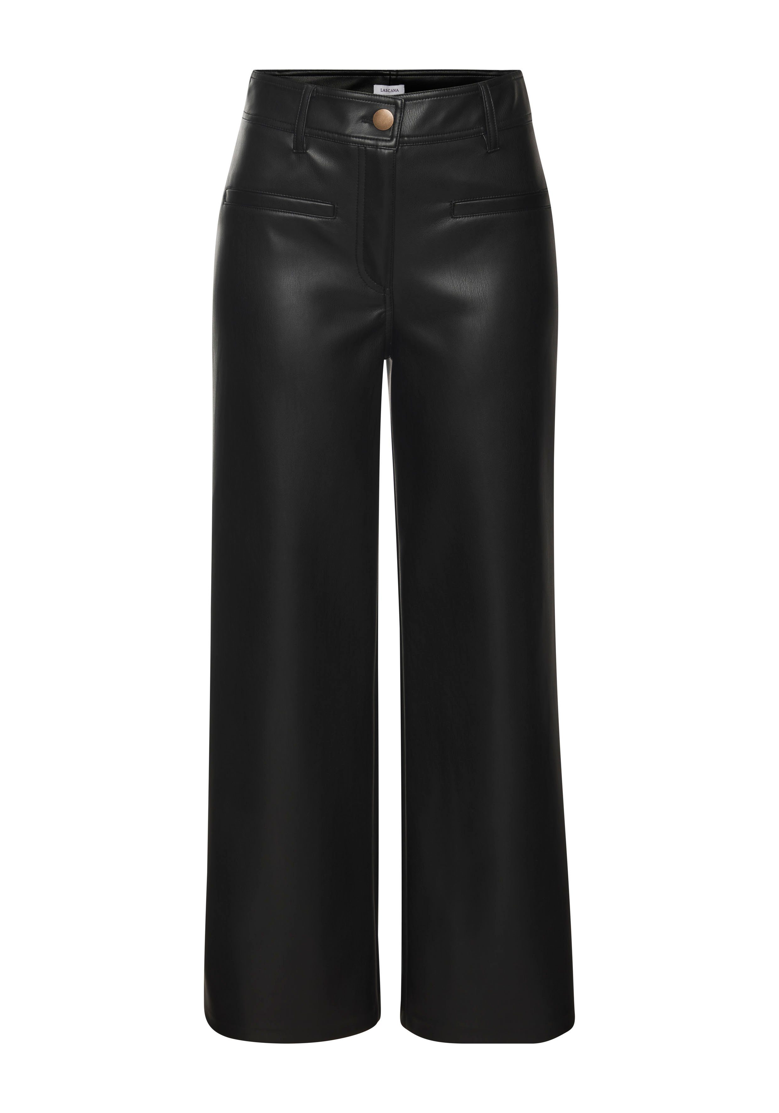 Lascana Imitatieleren broek in rechte vorm kunstleer feestelijk modern