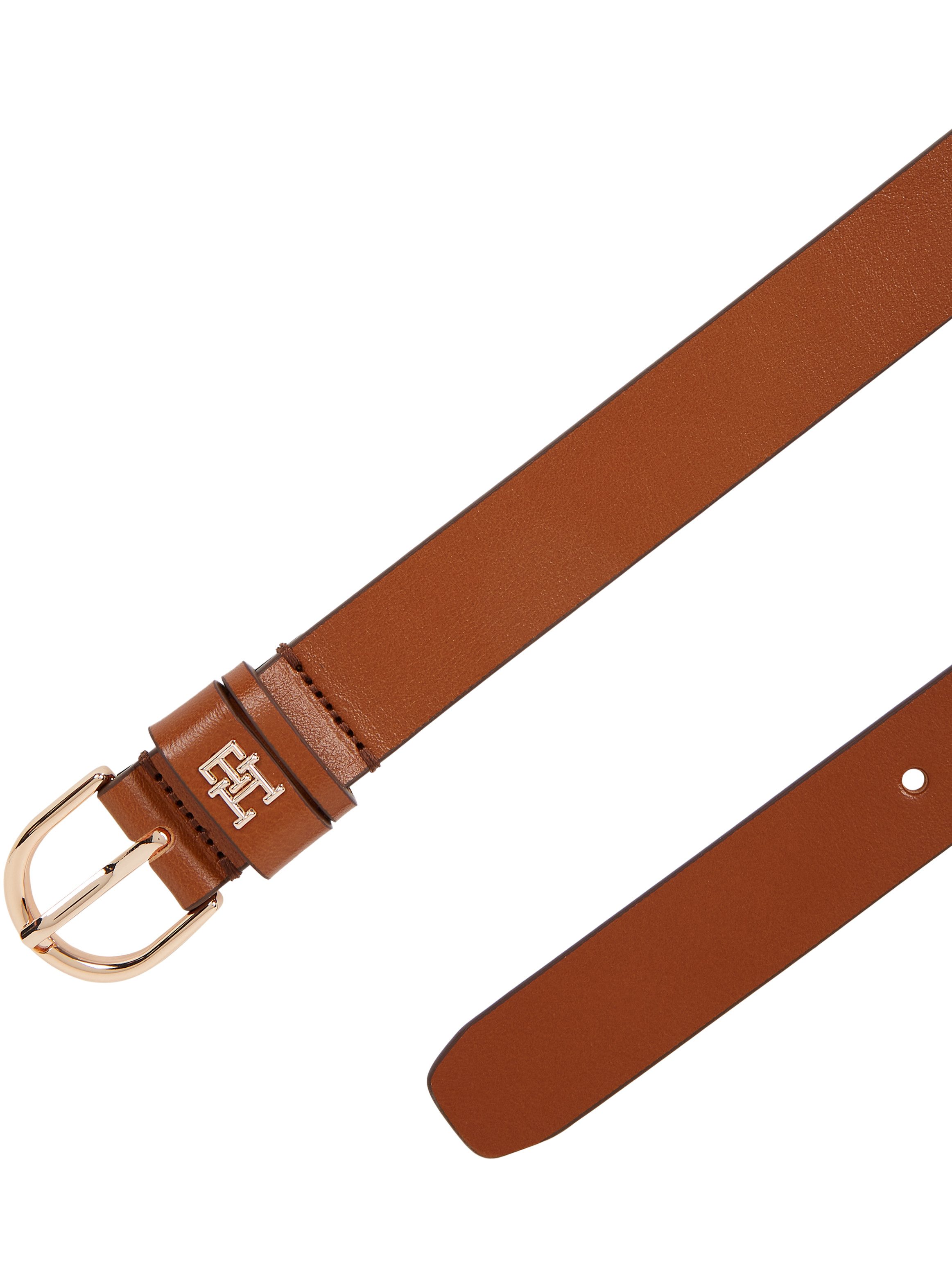 Tommy Hilfiger Leren riem ESSENTIAL EFFORTLESS 2.5 Logo-embleem, zachte haptiek, ovale eenvoudige pin sluiting