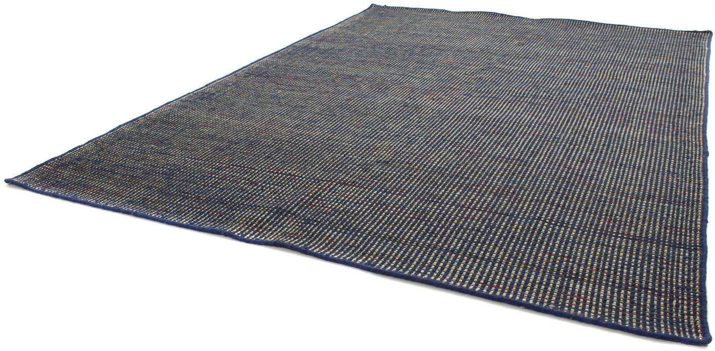 morgenland Wollen kleed Kelim vloerkleed Arvin wollen vloerkleden maat 70 cm x 140 cm x 10 mm blauw