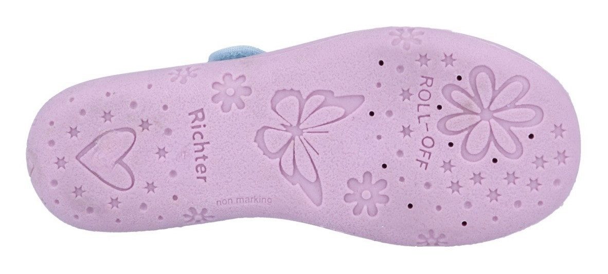 Richter Pantoffels Mia WMS: Medium Klittenbandschoen met pastelprint, maat sjabloon om te downloaden