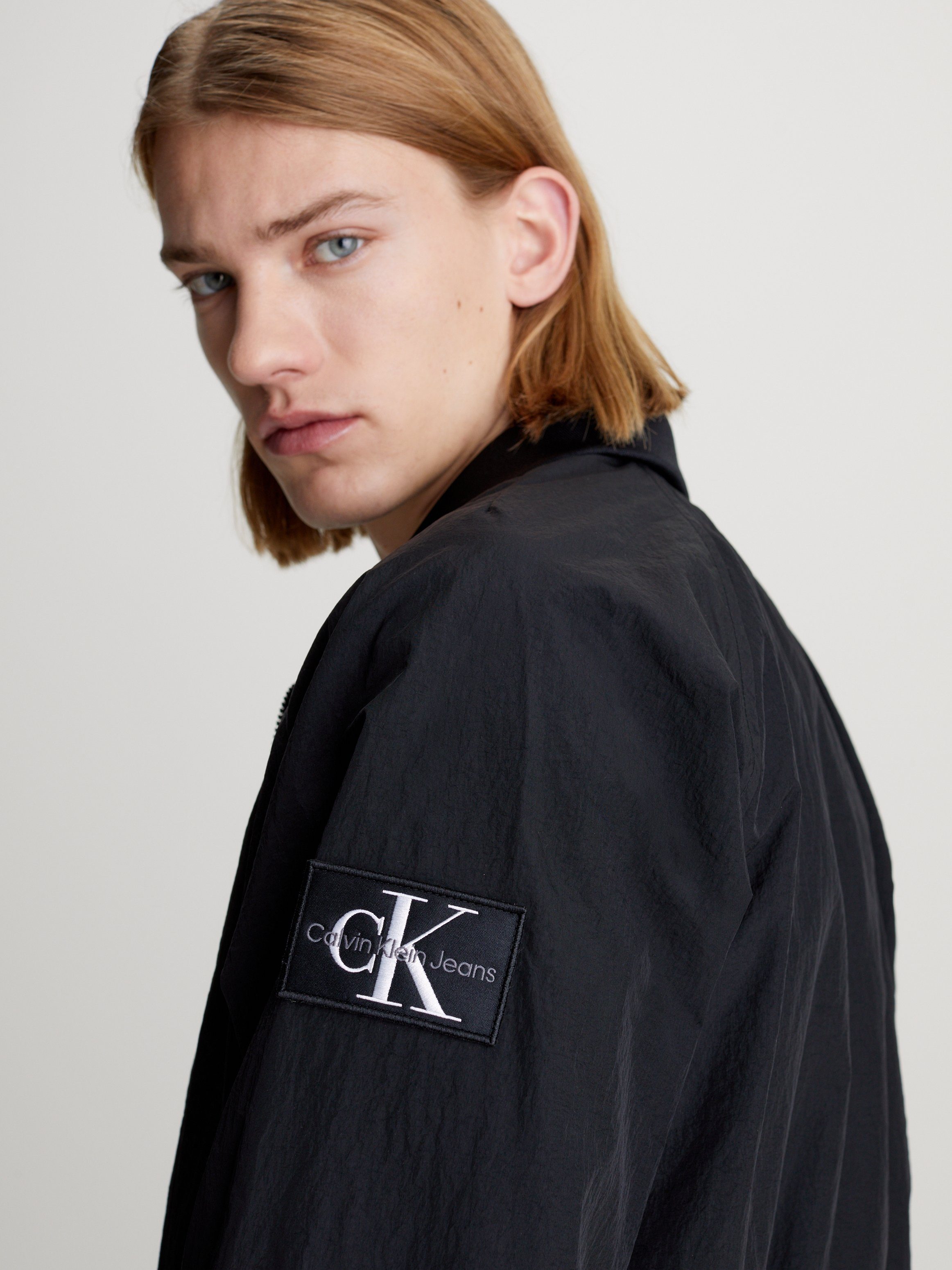 Calvin Klein Outdoorjack UNPADDED HARRINGTON met -logobadge