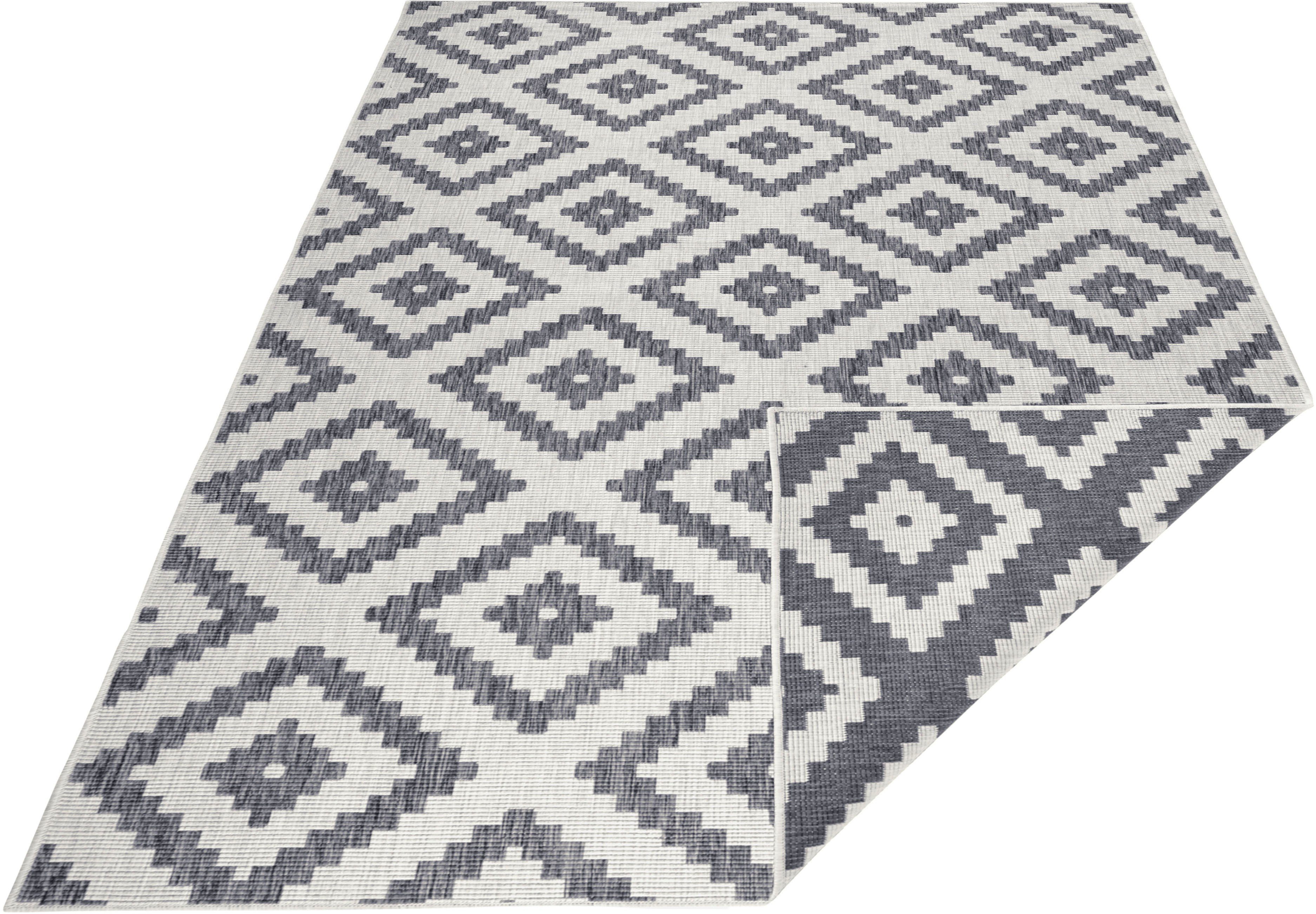 NORTHRUGS Vloerkleed Malta tweezijdig te gebruiken kleed Binnen- en buitengebruik, weerbestendig, balkon, terras, ruit, loper, woonkamer