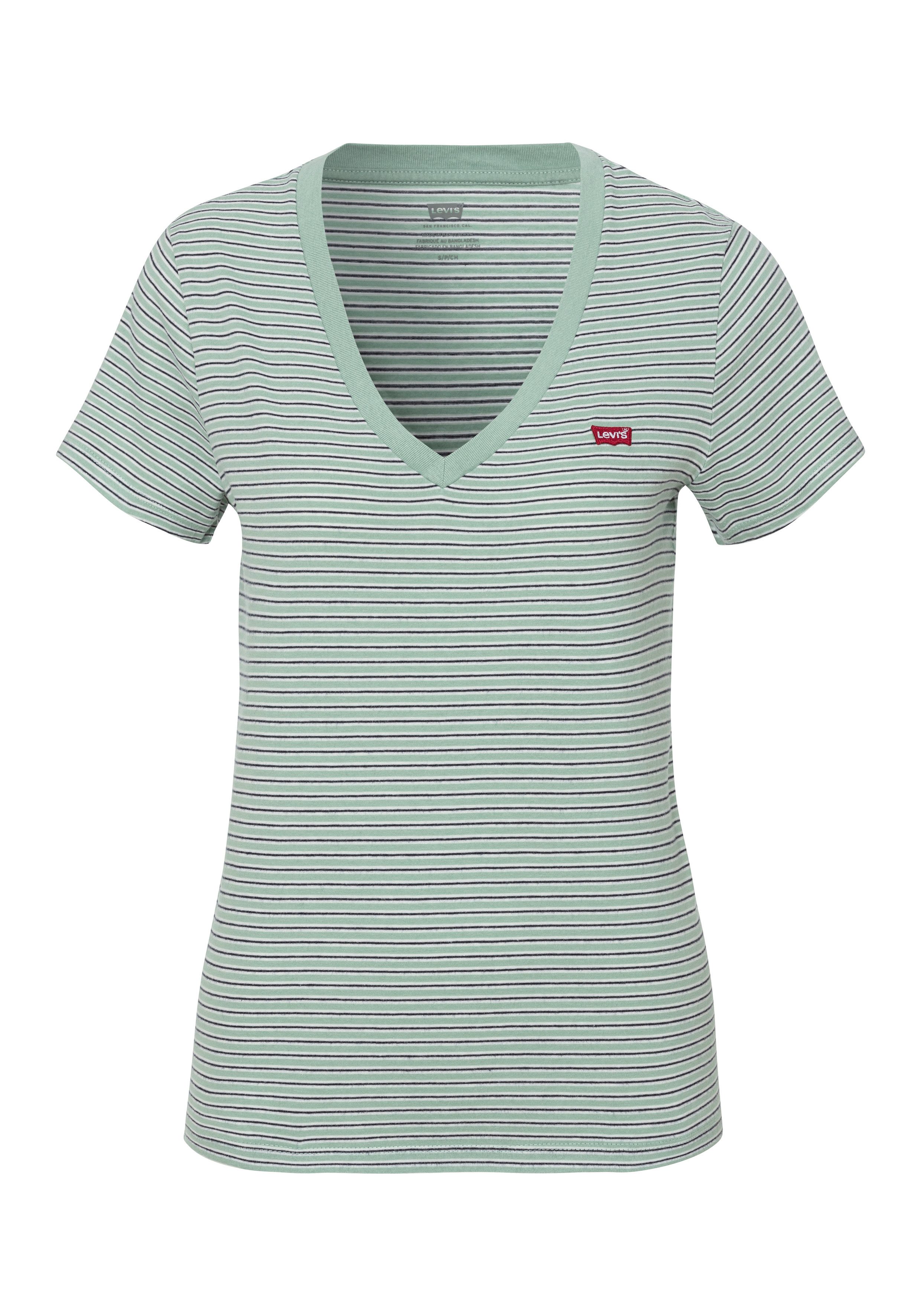 Levi's Shirt met V-hals PERFECT VNECK met mini-batwing-logoborduursel