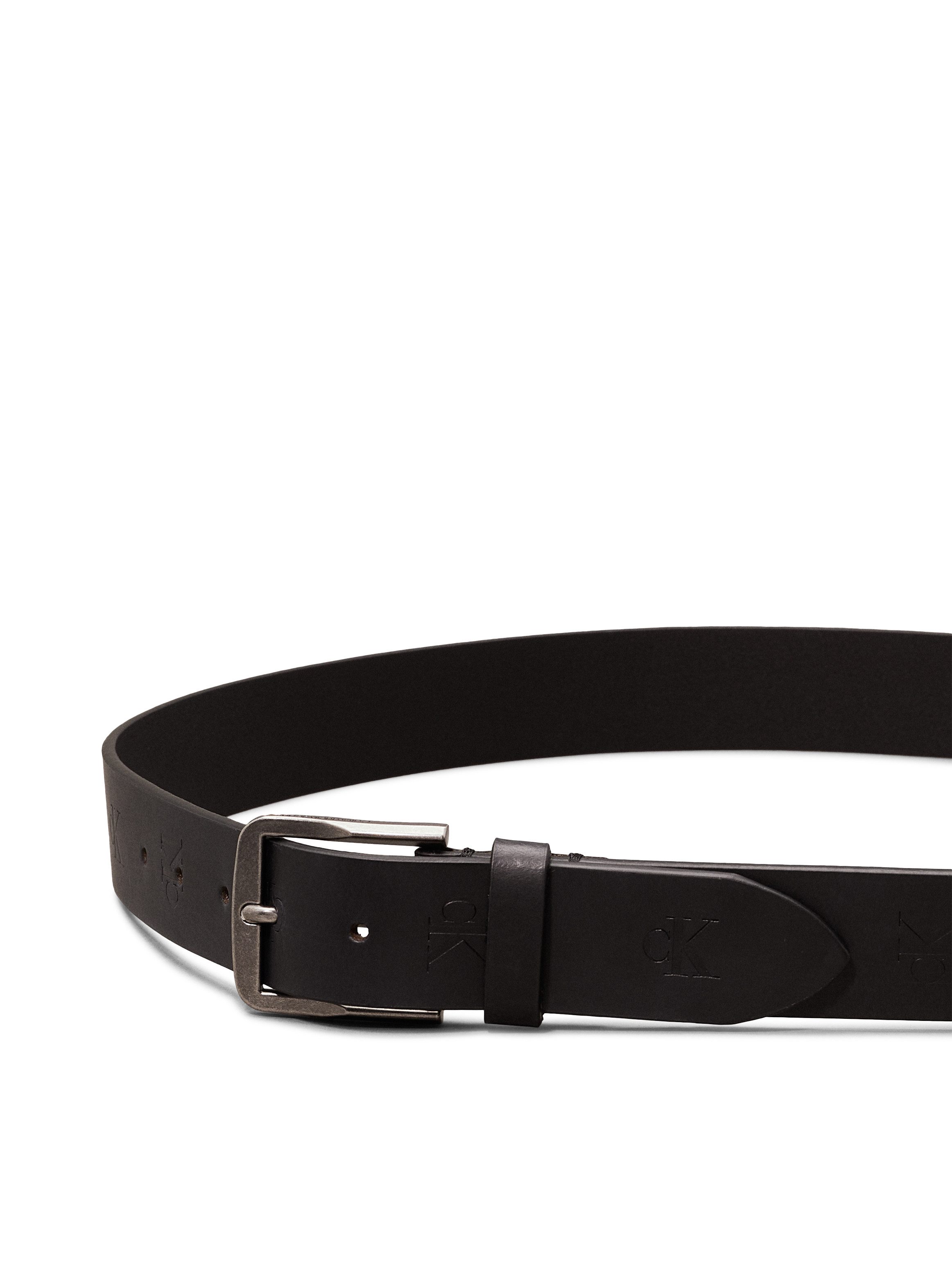 Calvin Klein Leren riem CLASSIC FLAT LTHR BELT 35MM AOP