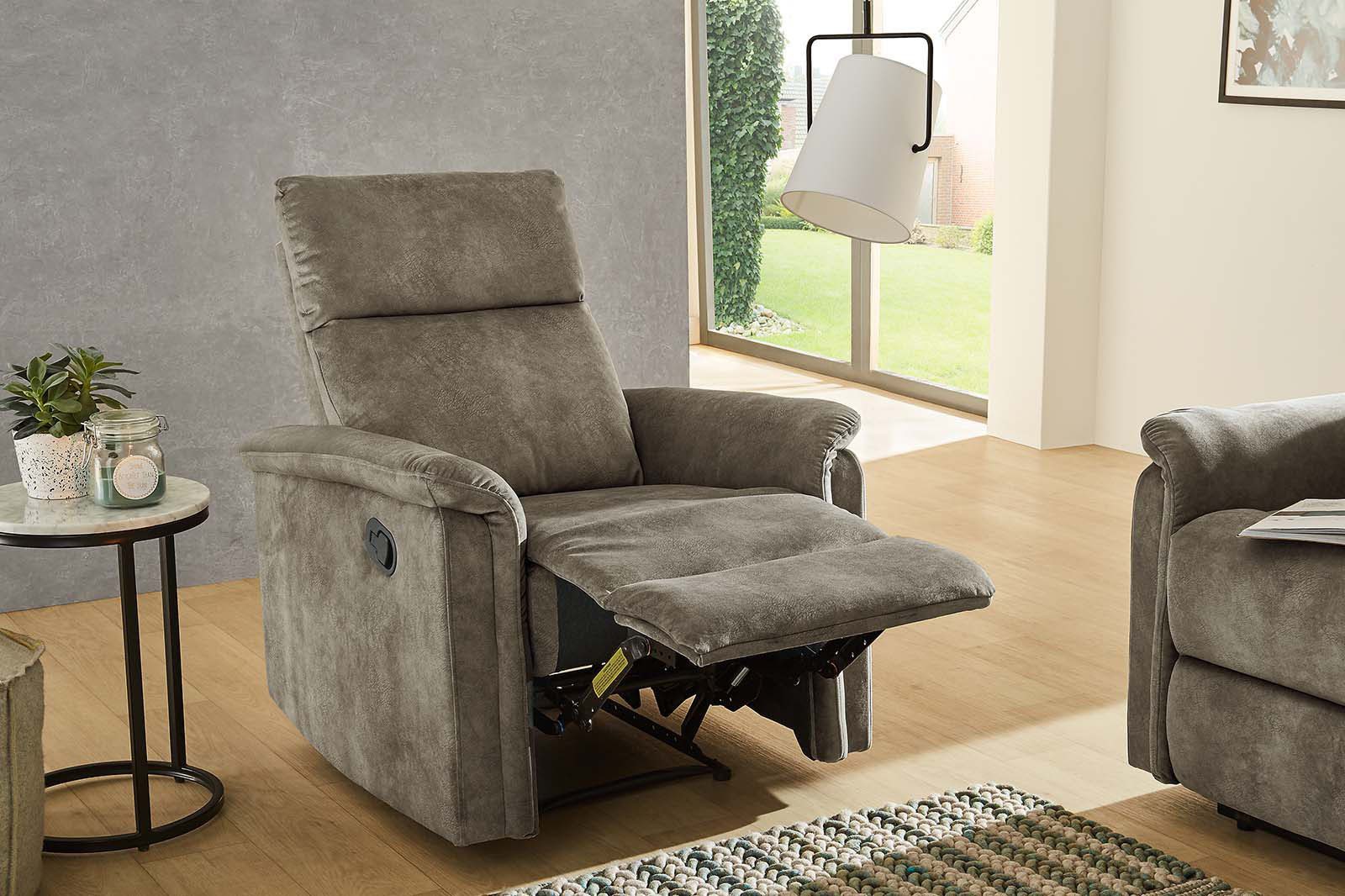 Jockenhöfer Gruppe Fauteuil Amrum Ligfunctie met halfautomatische relaxfunctie, TFK bekleding