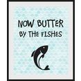 queence wanddecoratie now butter by the fishes (1 stuk) blauw