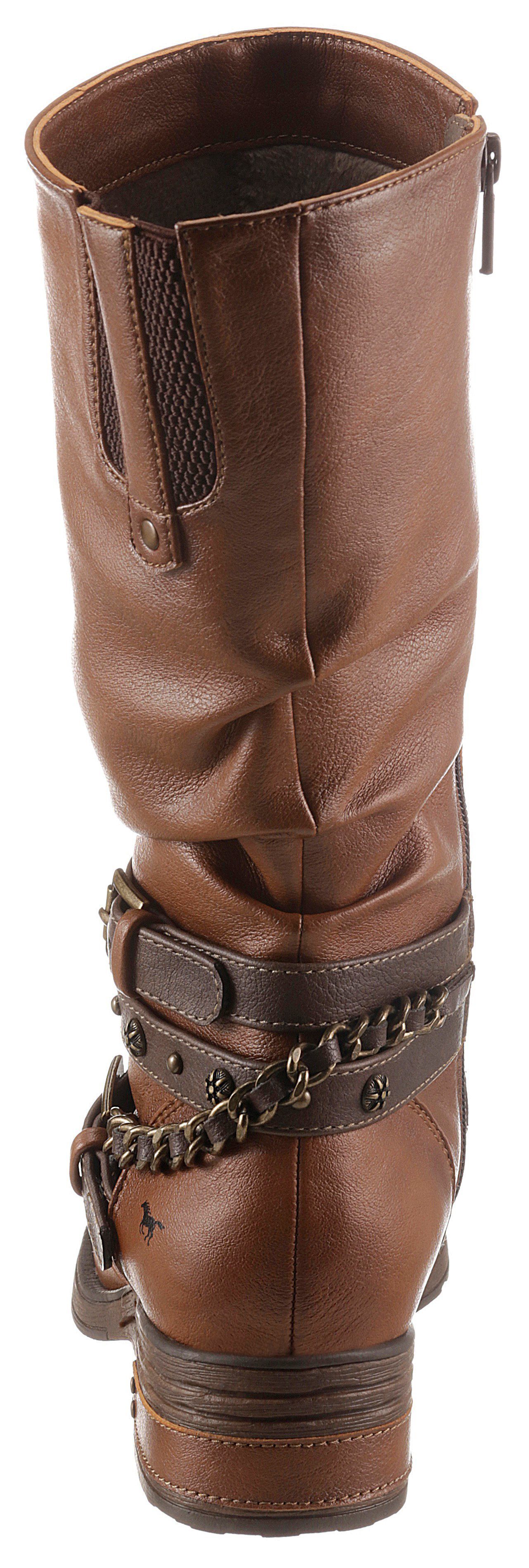 Mustang Shoes Laarzen met studsband en sierketting