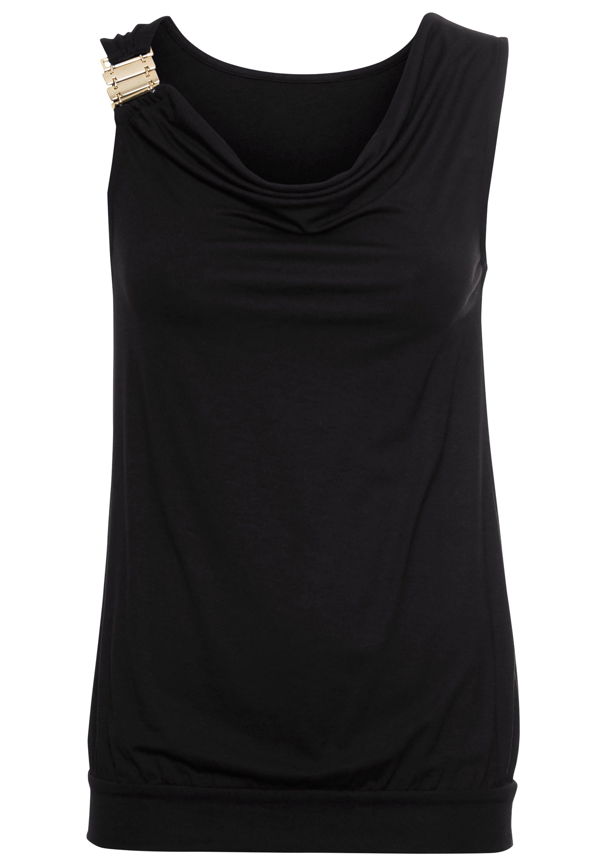 Melrose Shirttop met goudkleurige gesp