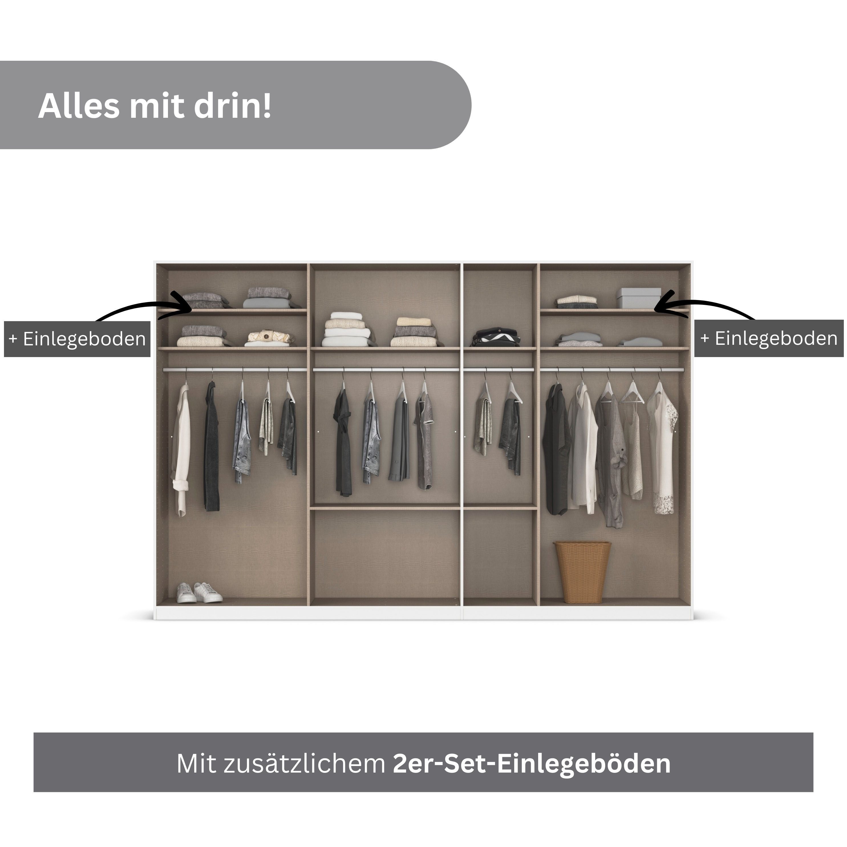 rauch Draaideurkast Kledingkast kast garderobe AGORDO met decor- of hoogglansfront