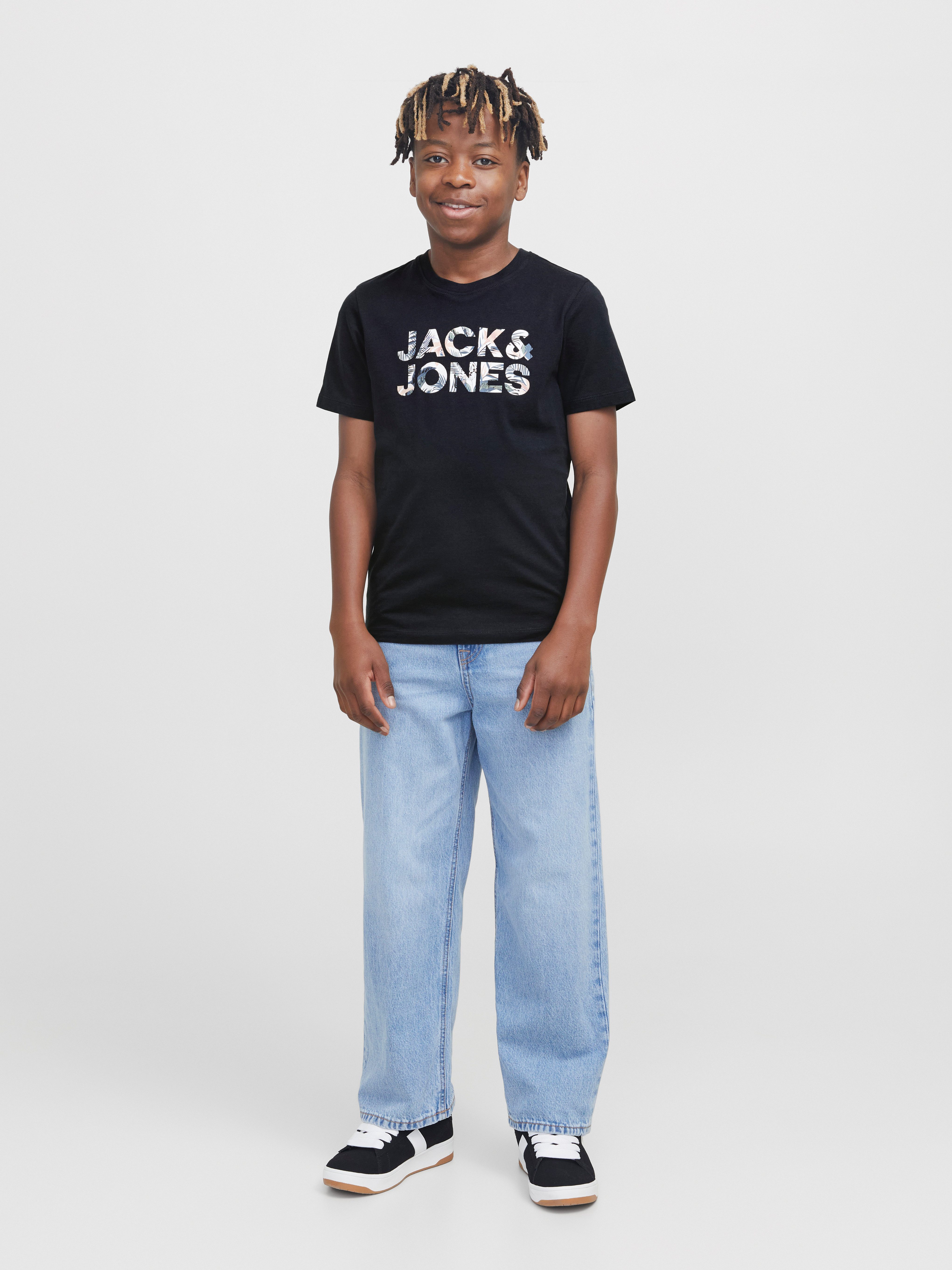 Jack & Jones Junior Shirt met ronde hals JJEBRYAN CORP LOGO TEE SS O-NECK JNR