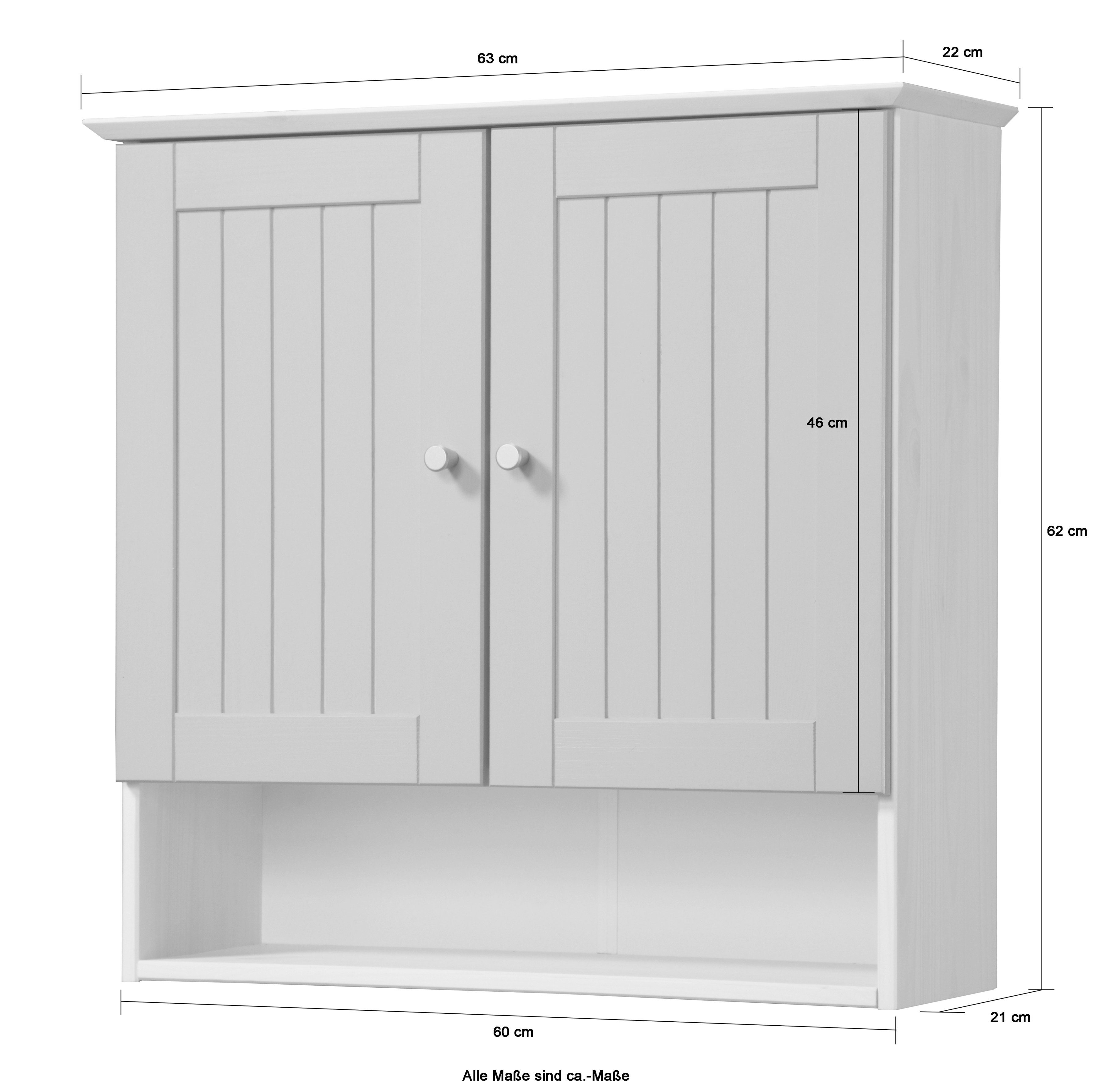 welltime Hangend kastje Venezia Badkamermeubel van massief hout, breedte 63 cm