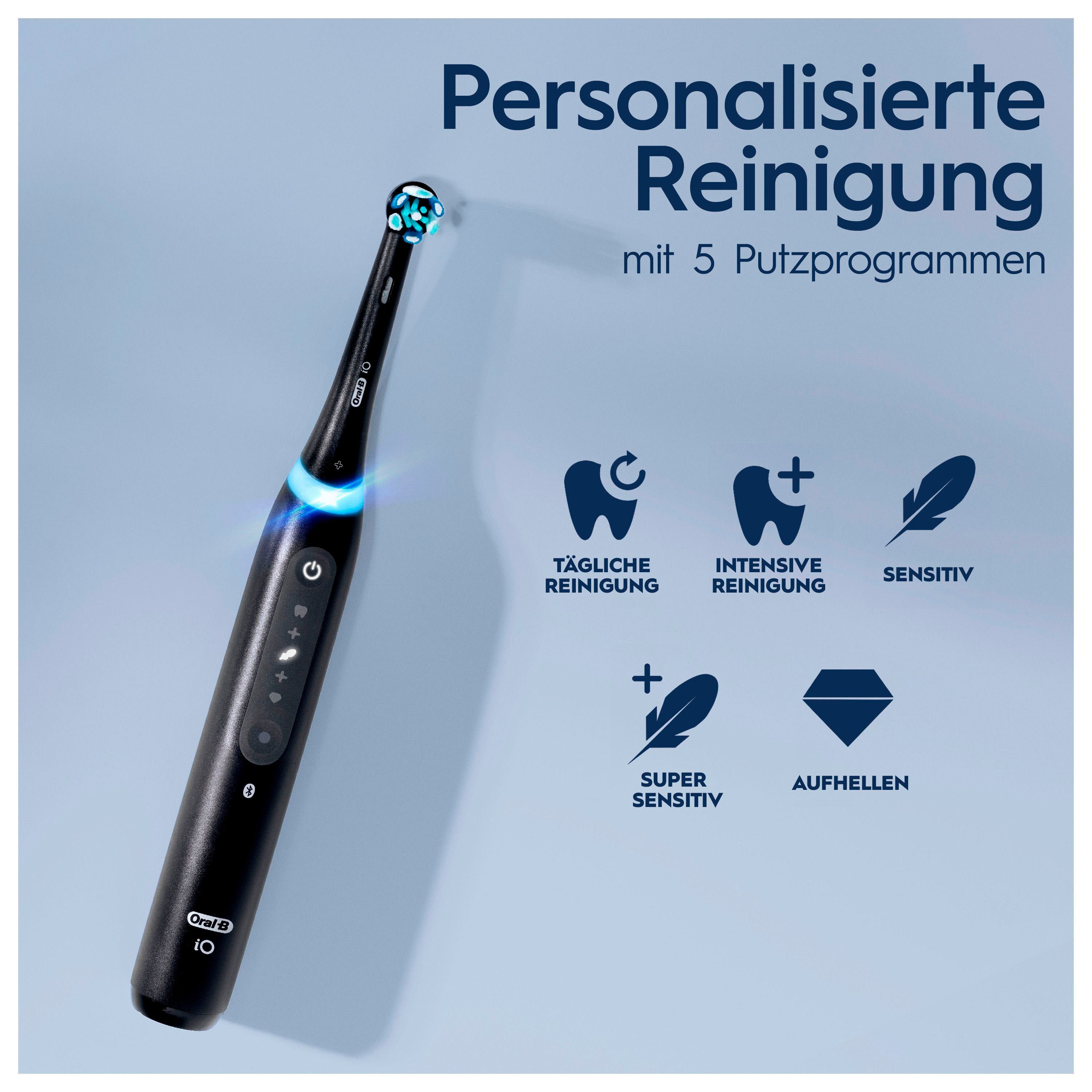 Oral B Elektrische tandenborstel IO 5 met magnet technologie, led-display, 5 reinigingsstanden, reisetui